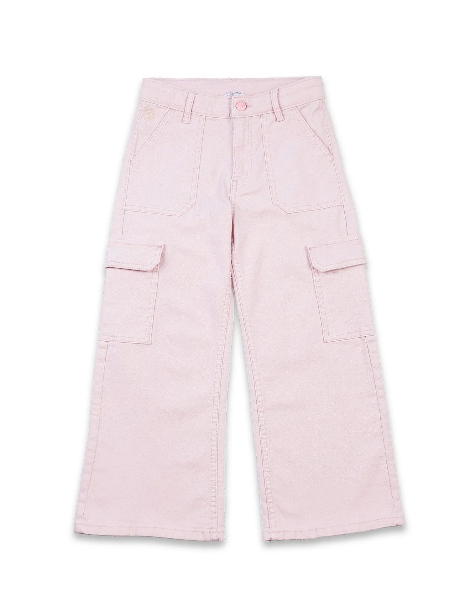 Girls Wide Leg Fit Cargo Jeans - Image 6