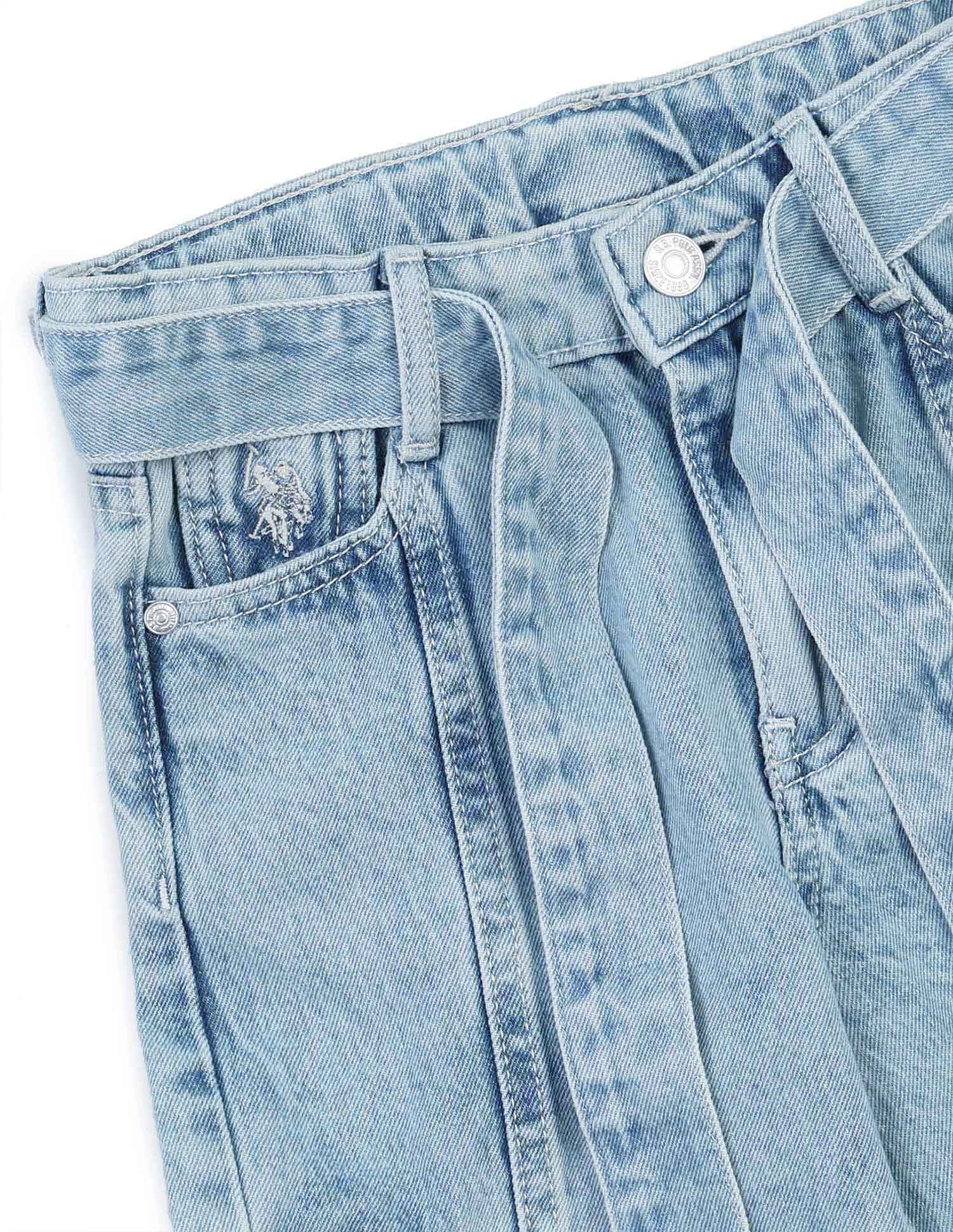 Girls Wide Leg Fit Cargo Jeans - Image 2