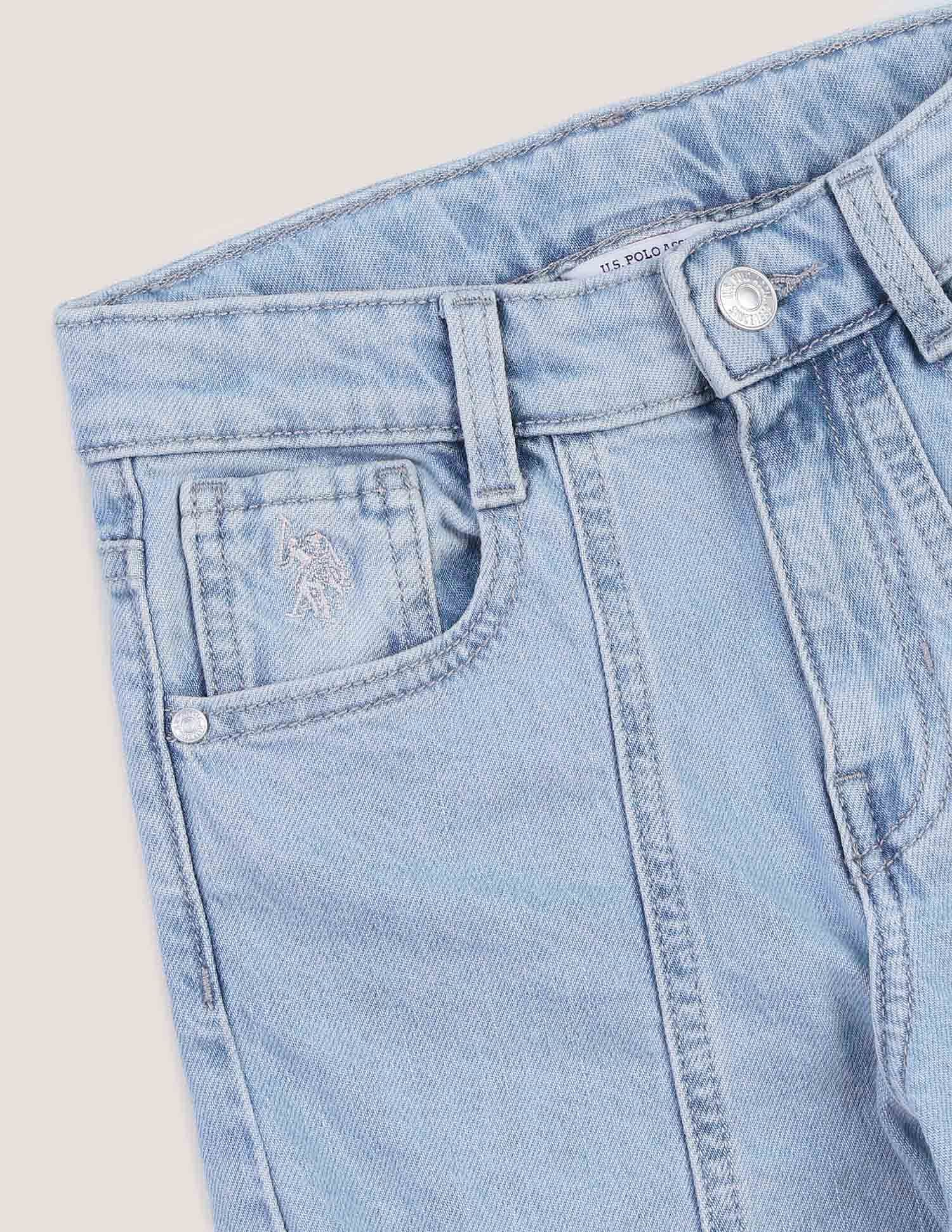 Girls Wide Leg Fit Cargo Jeans - Image 2