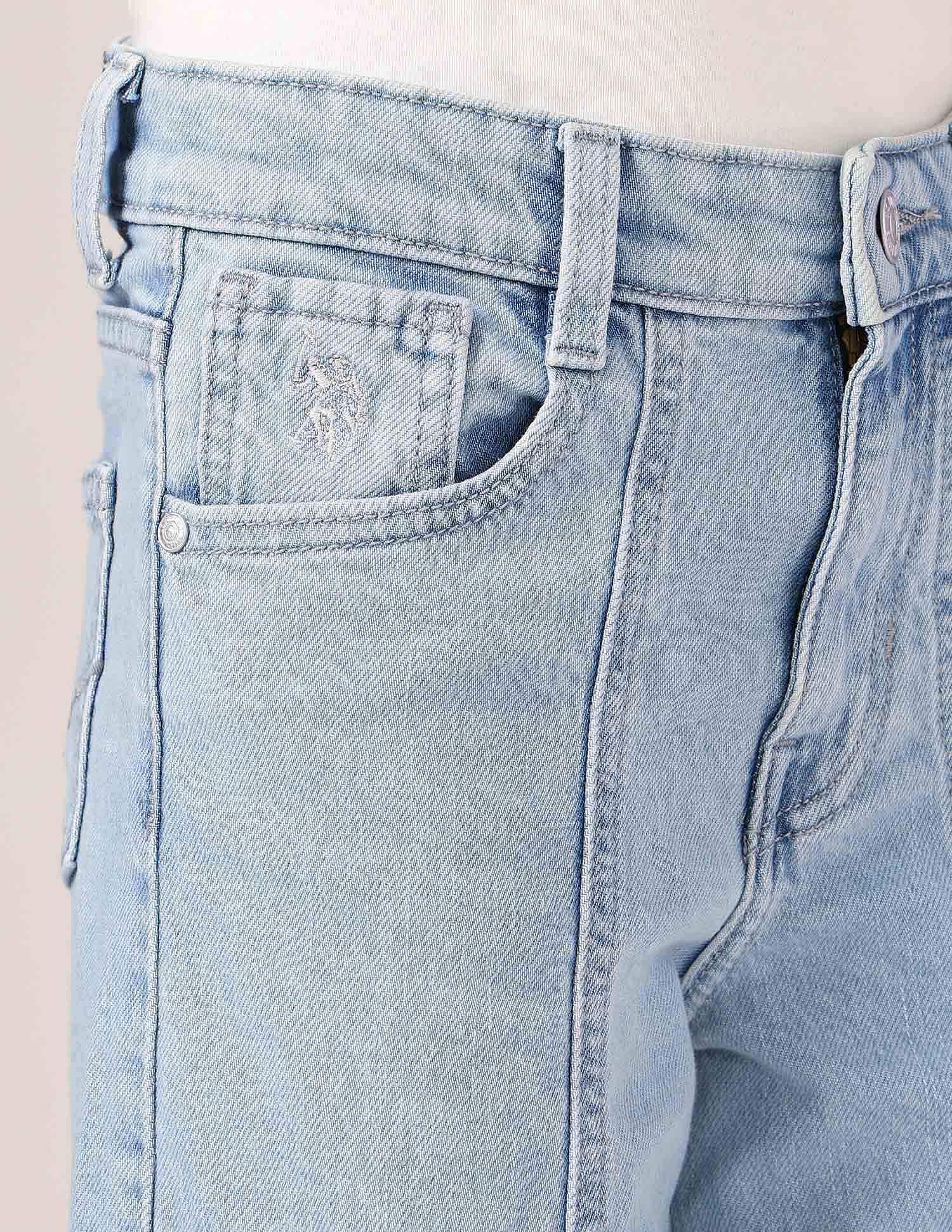 Girls Wide Leg Fit Cargo Jeans - Image 5