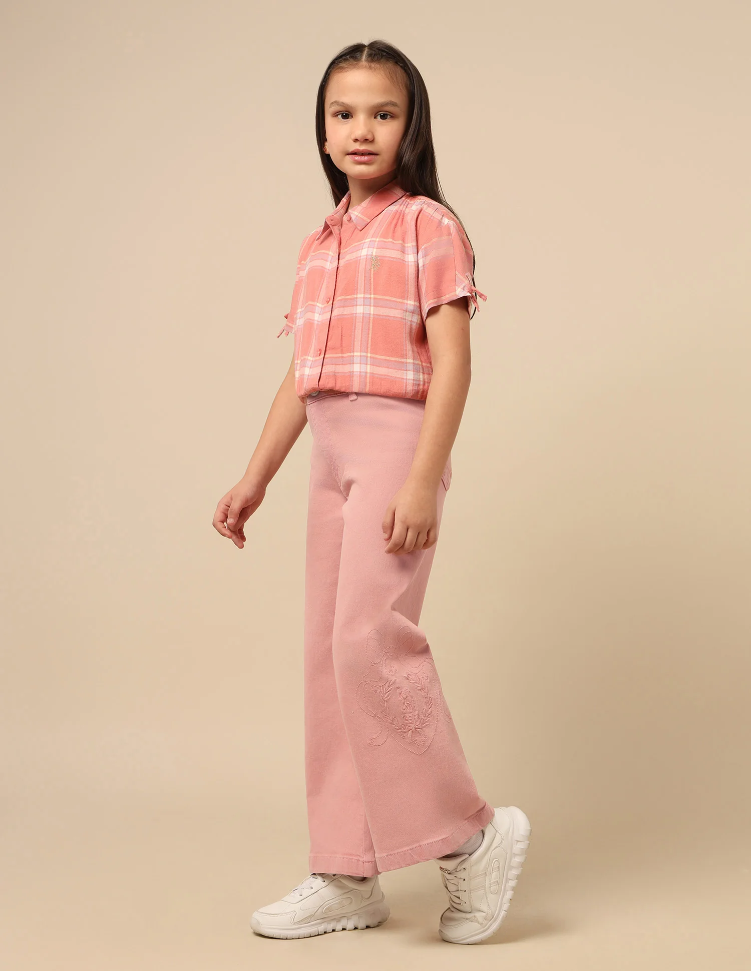 Girls Wide Leg Fit High Rise Jeans - Image 4