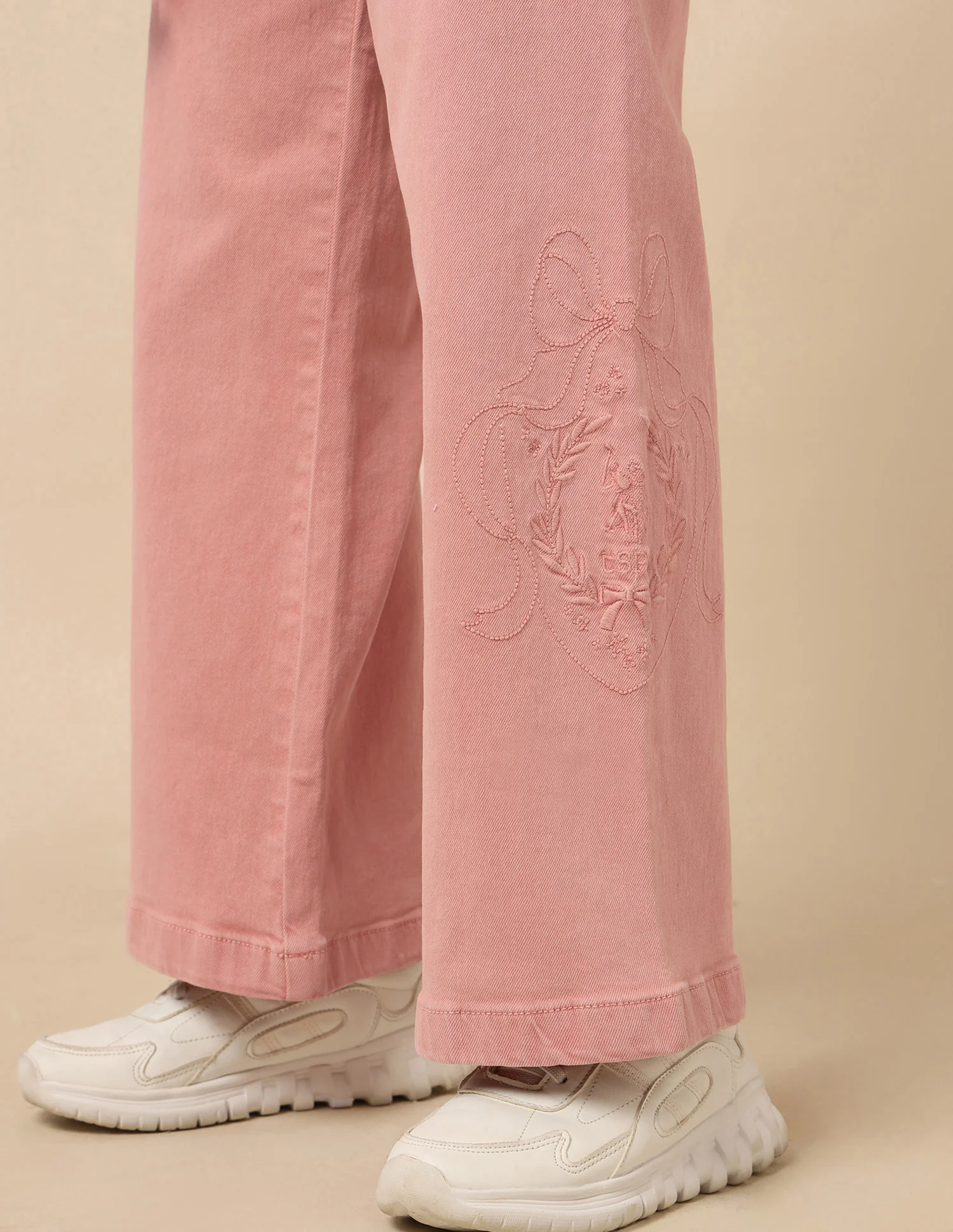 Girls Wide Leg Fit High Rise Jeans - Image 9