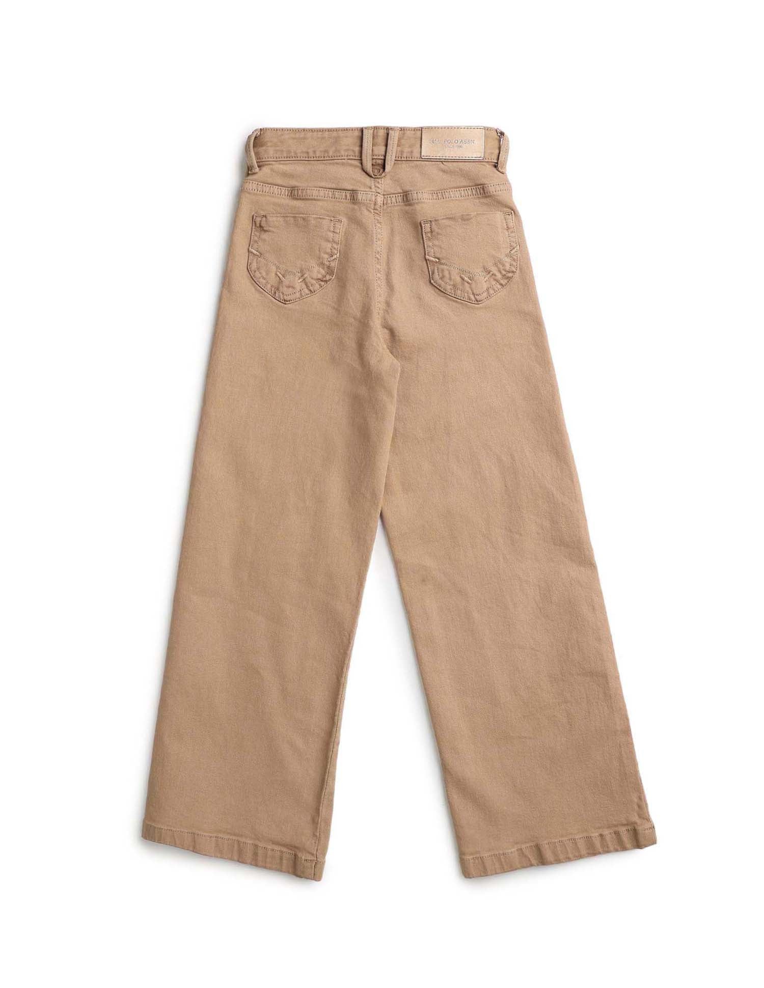 Girls Wide Leg Fit Mid Rise Jeans - Image 10