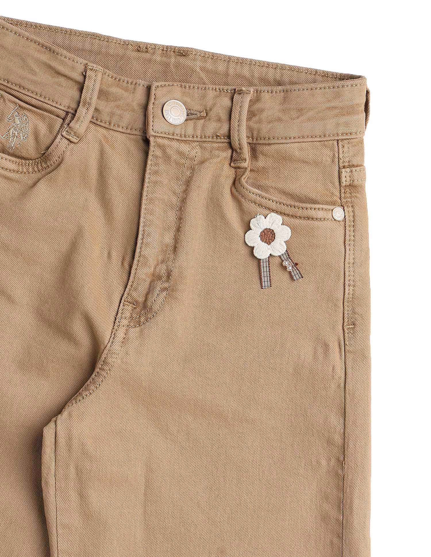 Girls Wide Leg Fit Mid Rise Jeans - Image 2