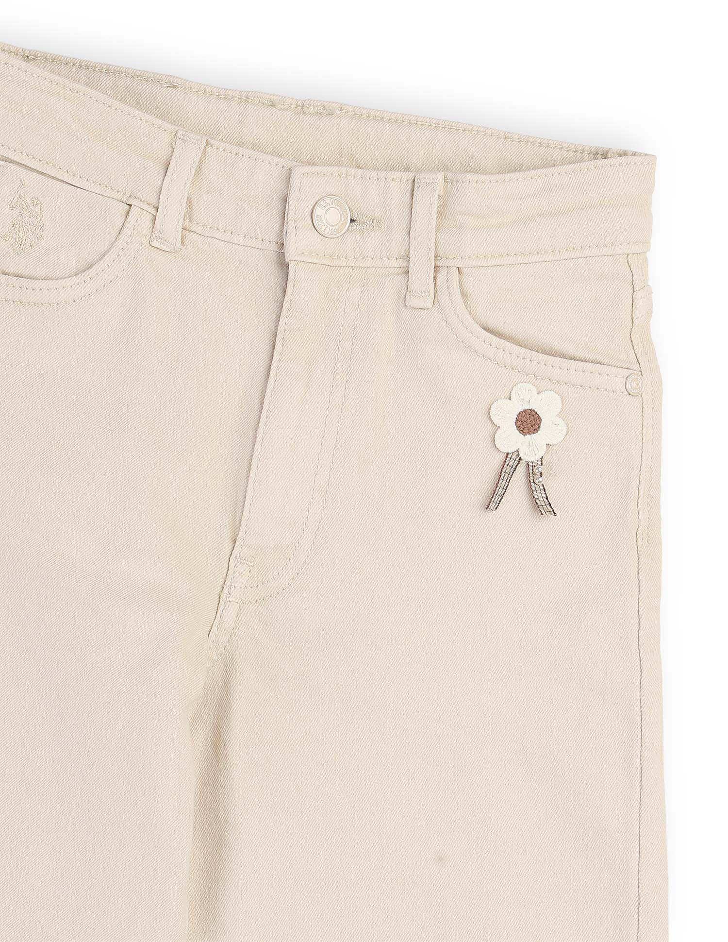 Girls Wide Leg Fit Mid Rise Jeans - Image 2