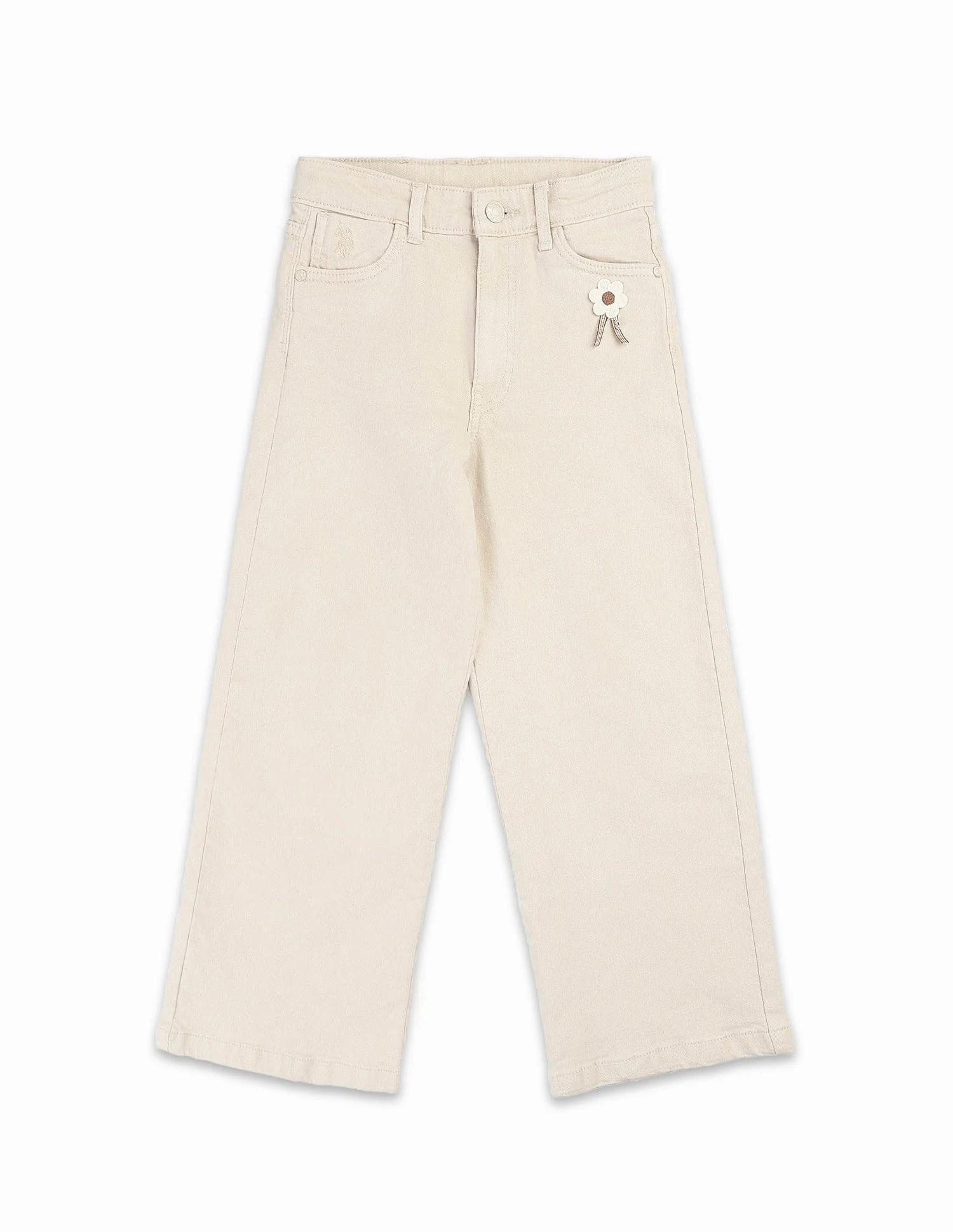 Girls Wide Leg Fit Mid Rise Jeans - Image 9