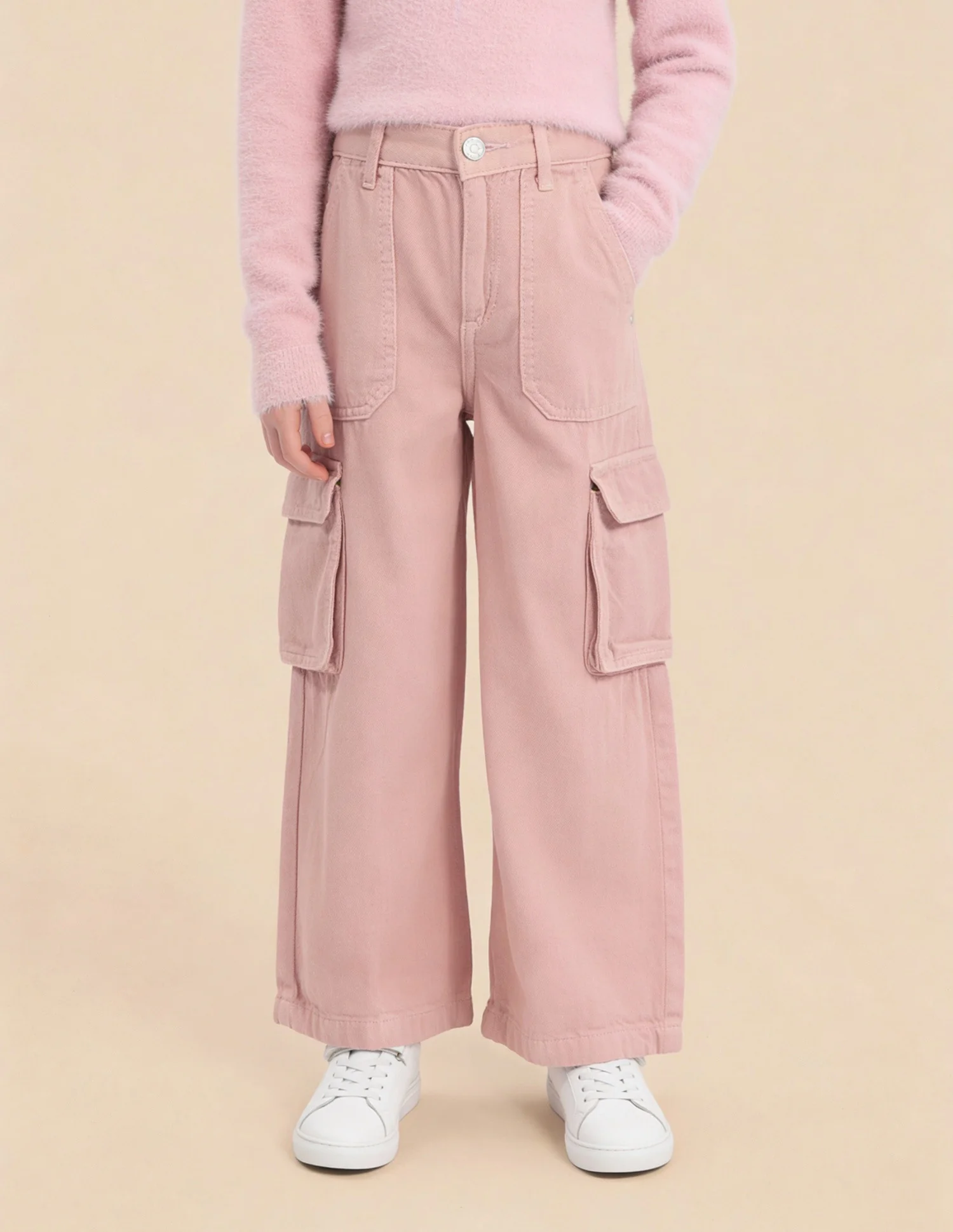 Girls Wide Leg Fit Mid Rise Jeans - Image 3