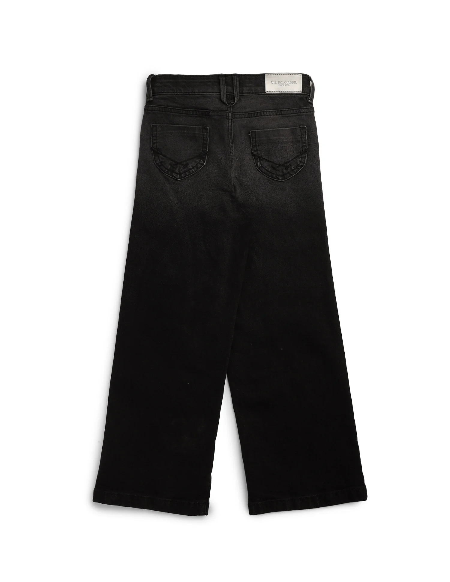 Girls Wide Leg Fit Stone Washed Jeans - Image 10