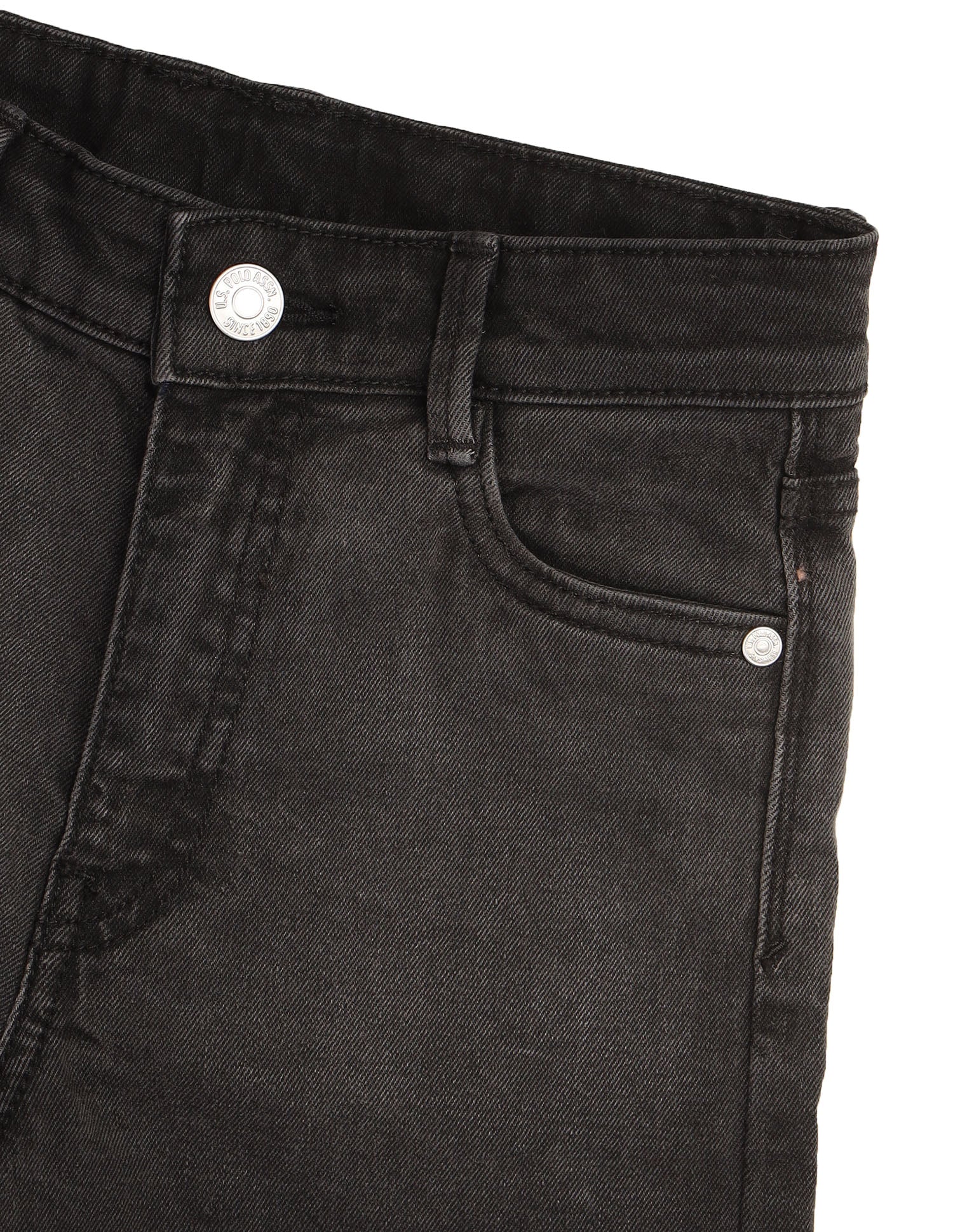 Girls Wide Leg Fit Stone Washed Jeans - Image 2