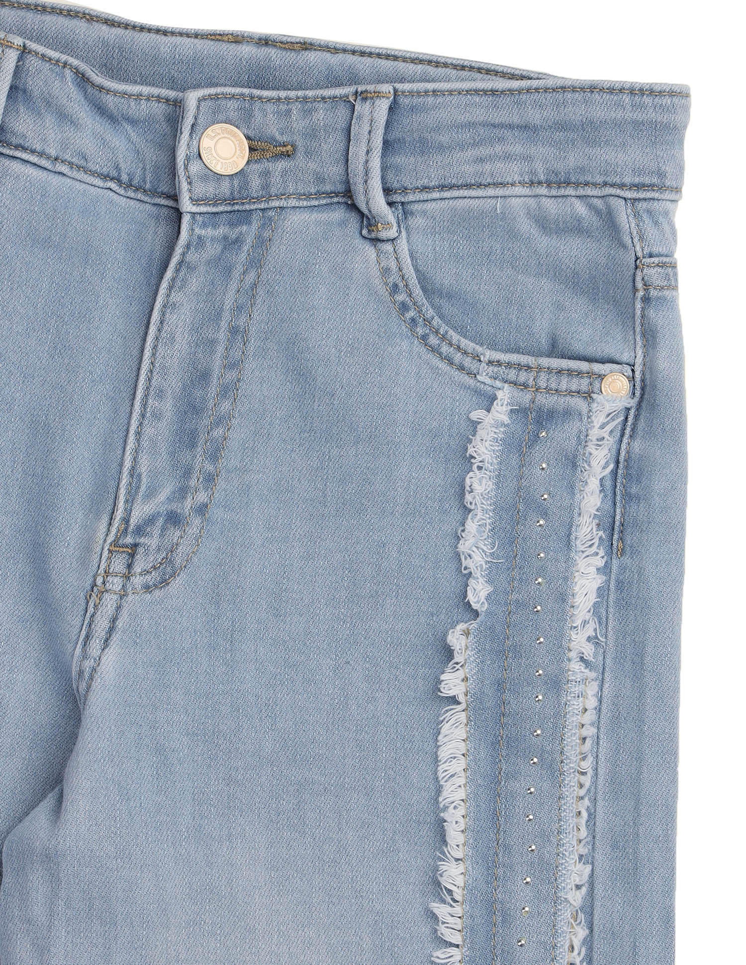 Girls Wide Leg Fit Stone Washed Jeans - Image 2