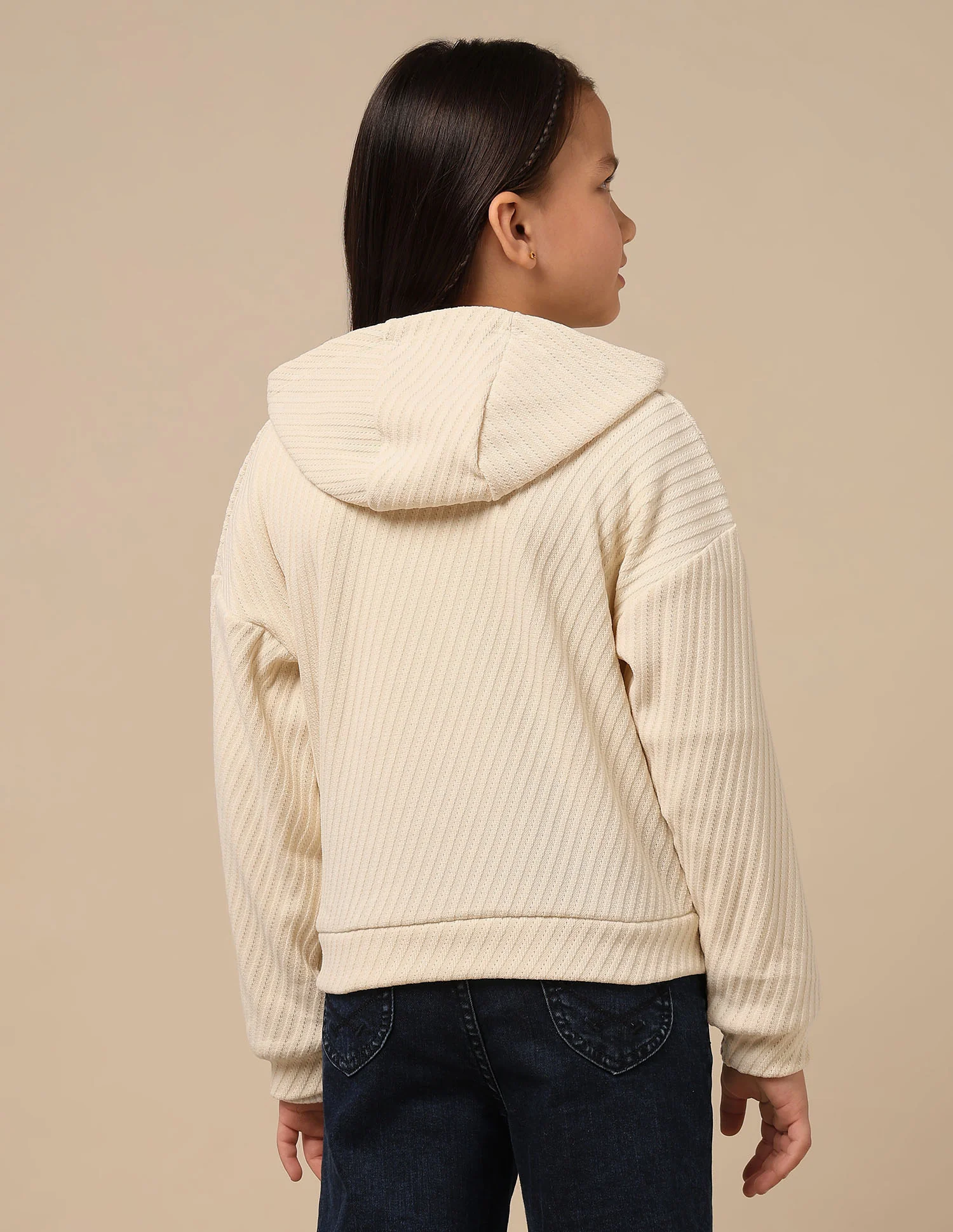 Girls Zipper Hooded Sweatshirt - Image 5