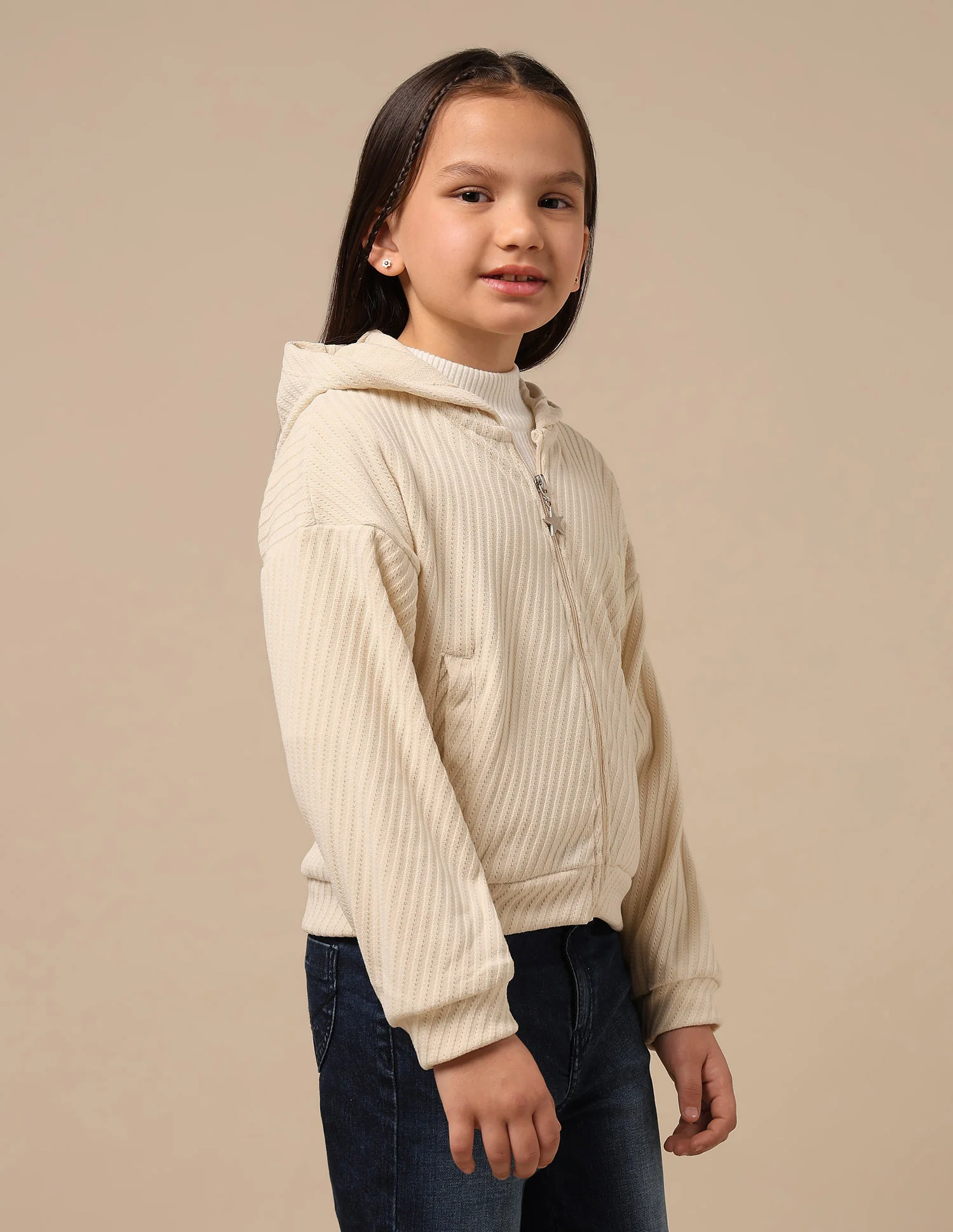 Girls Zipper Hooded Sweatshirt - Image 9