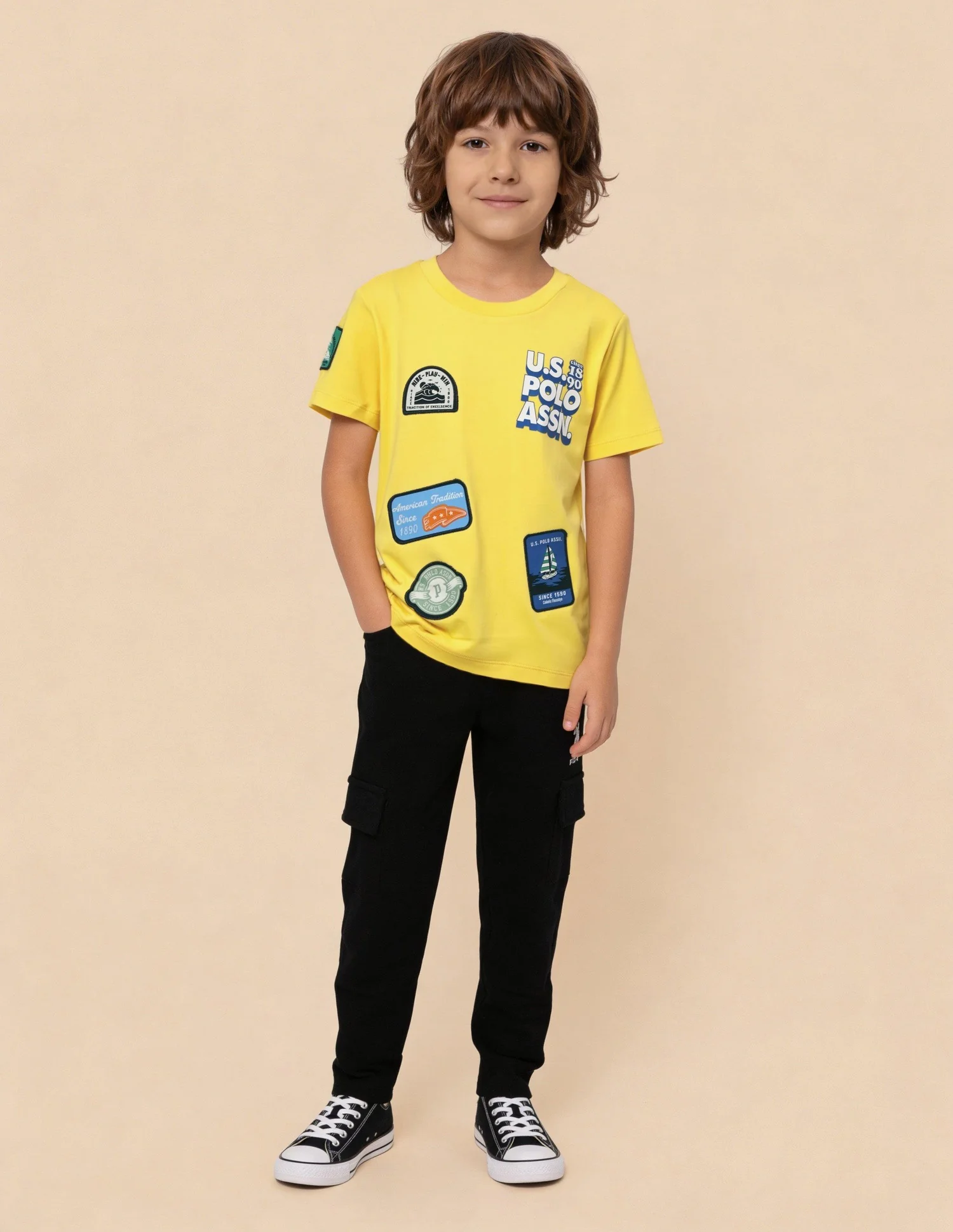 Graphic Brand Applique Regular Fit T-Shirt - Image 3