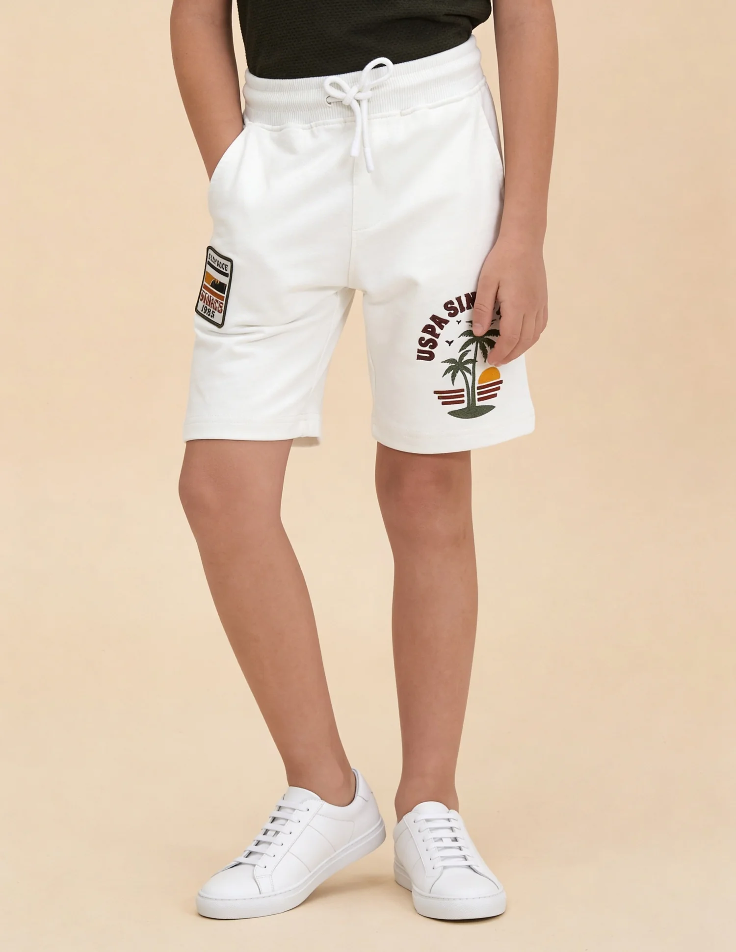 Graphic Brand Embroidered Shorts - Image 3