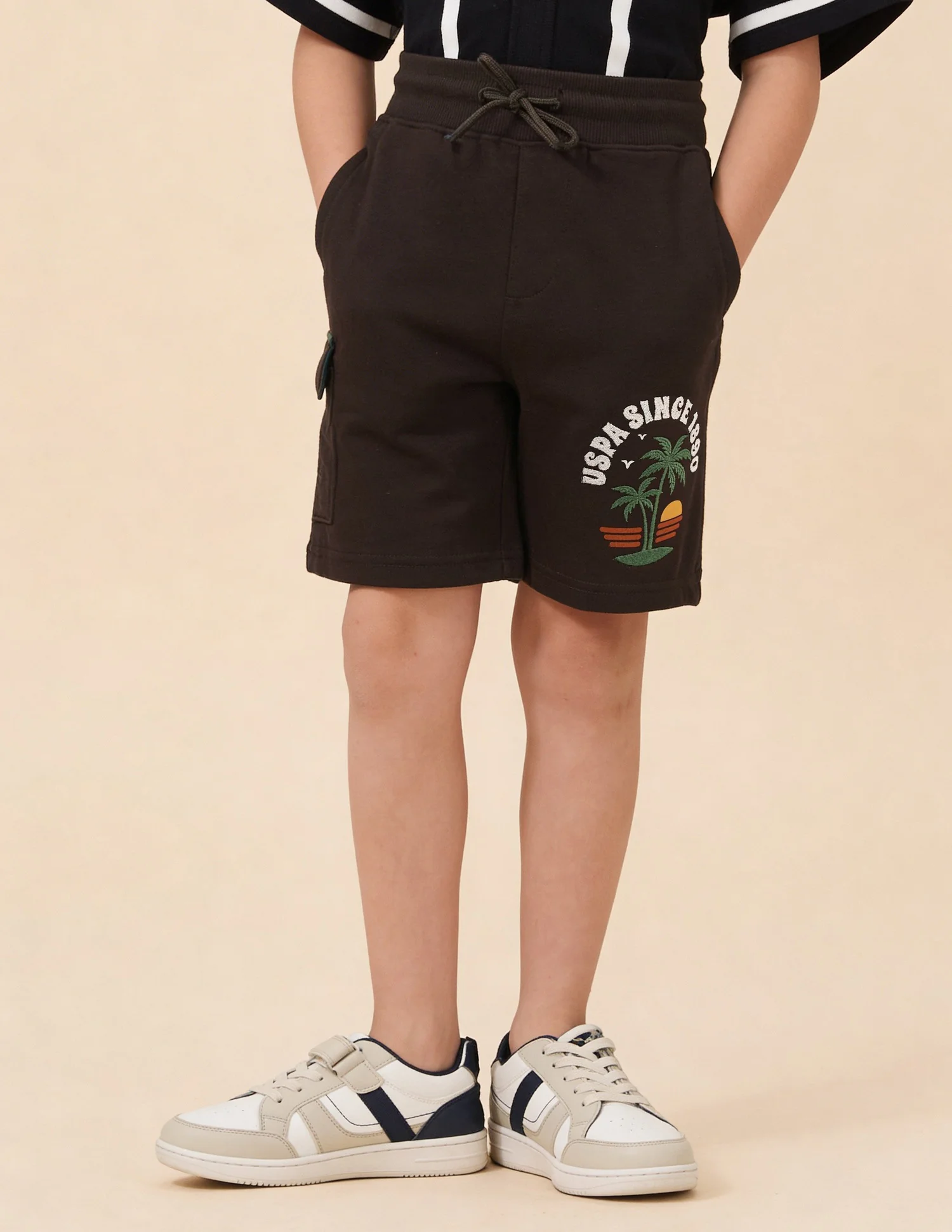 Graphic Brand Embroidered Shorts - Image 3