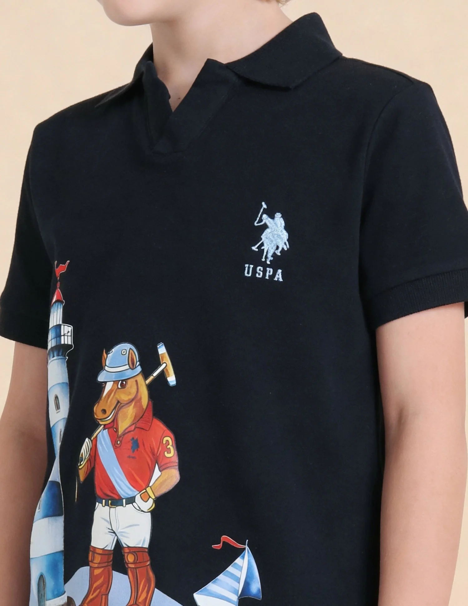 Graphic Brand Printed Regular Fit Polo Shirt - Image 6