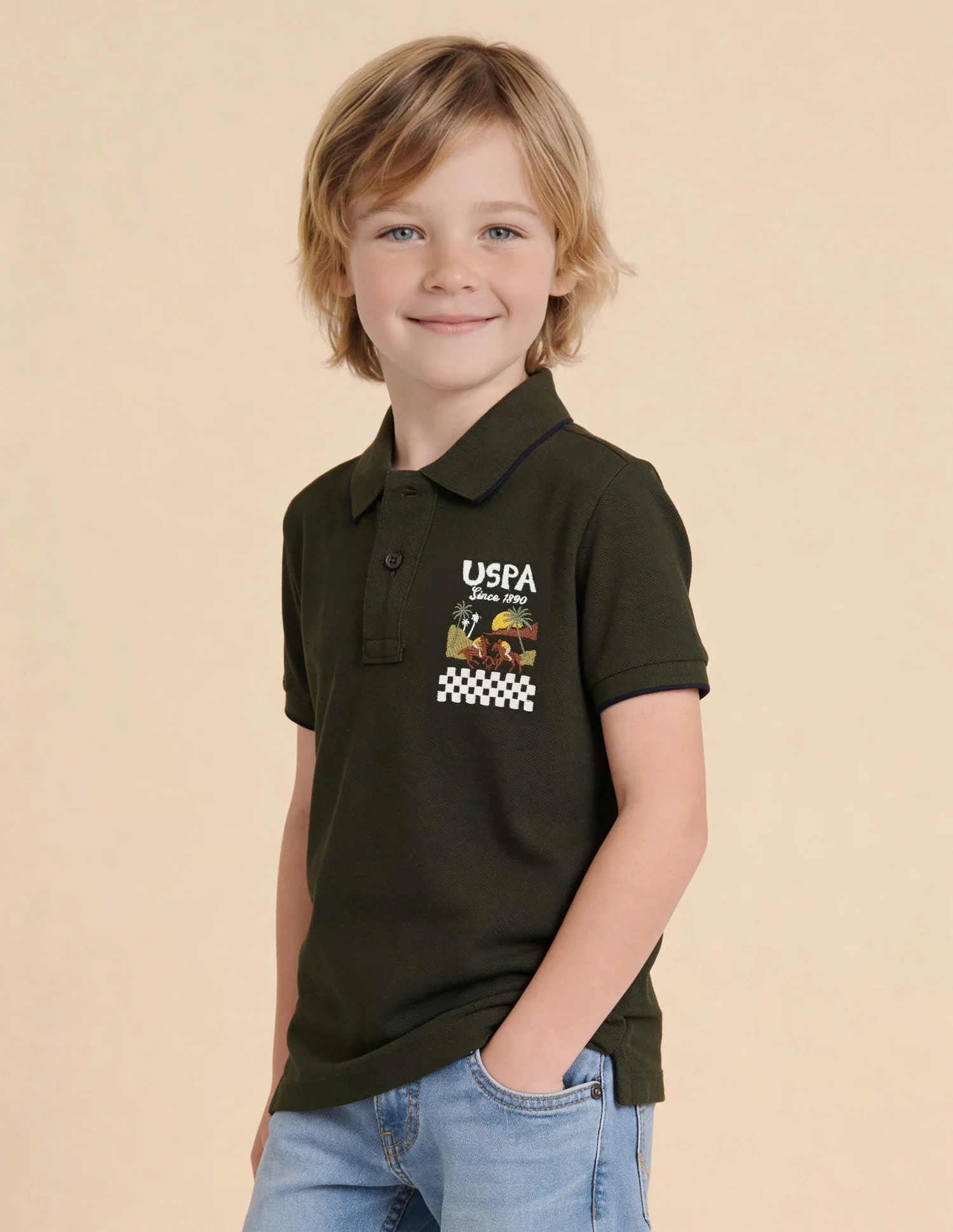 Graphic Brand Printed Regular Fit Polo Shirt - Image 4