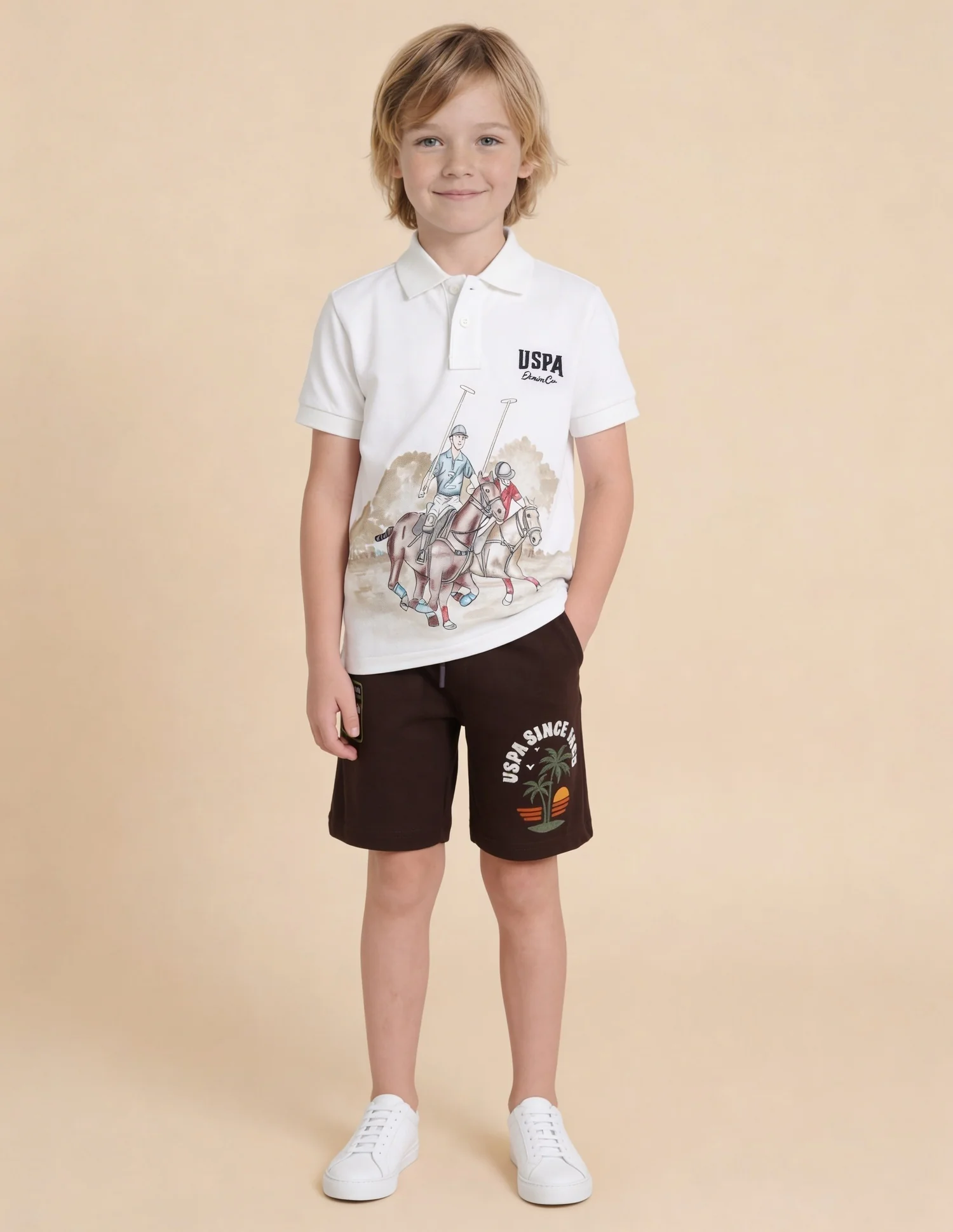 Graphic Brand Printed Regular Fit Polo Shirt - Image 3