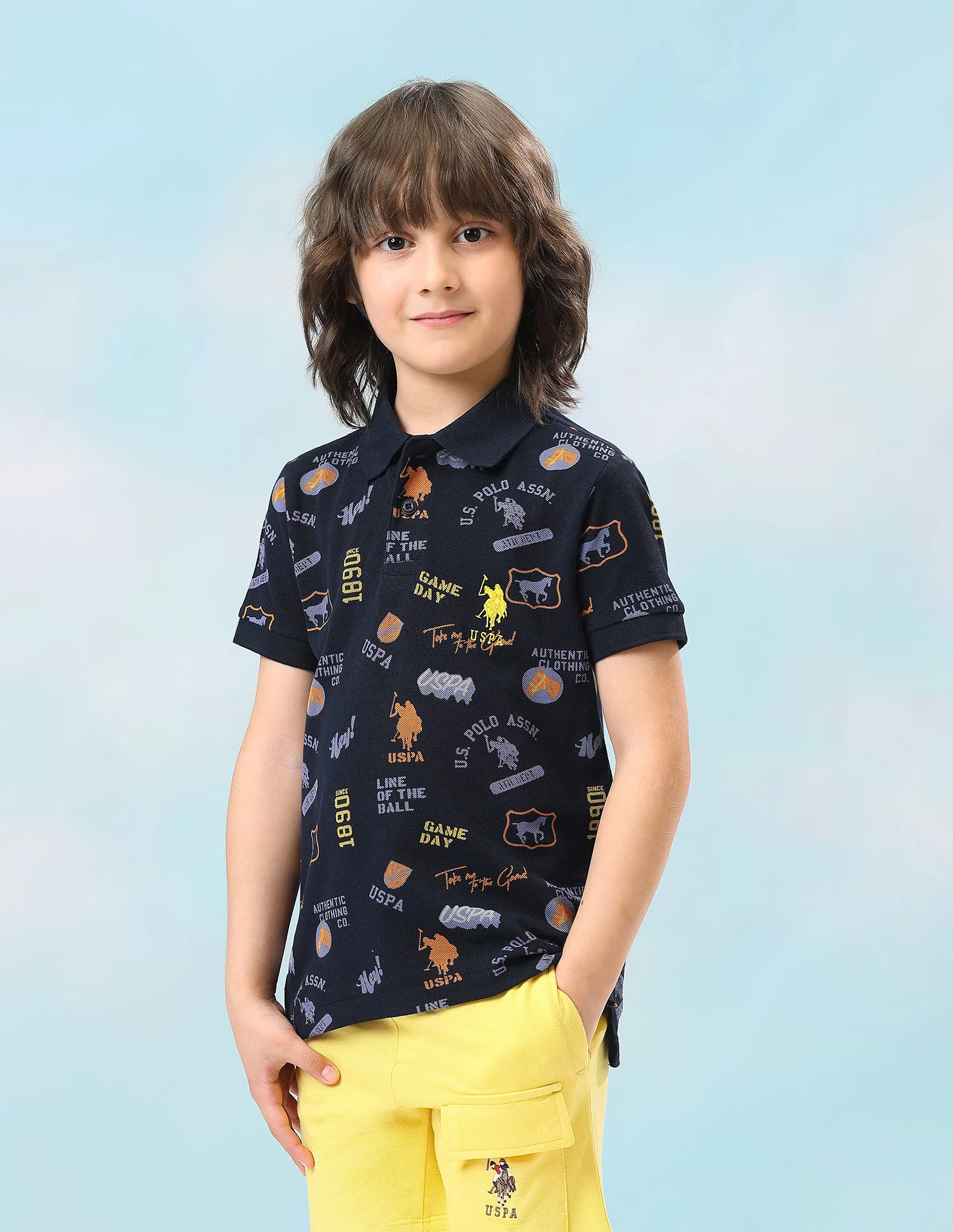 Graphic Brand Printed Regular Fit Polo Shirt - Image 4