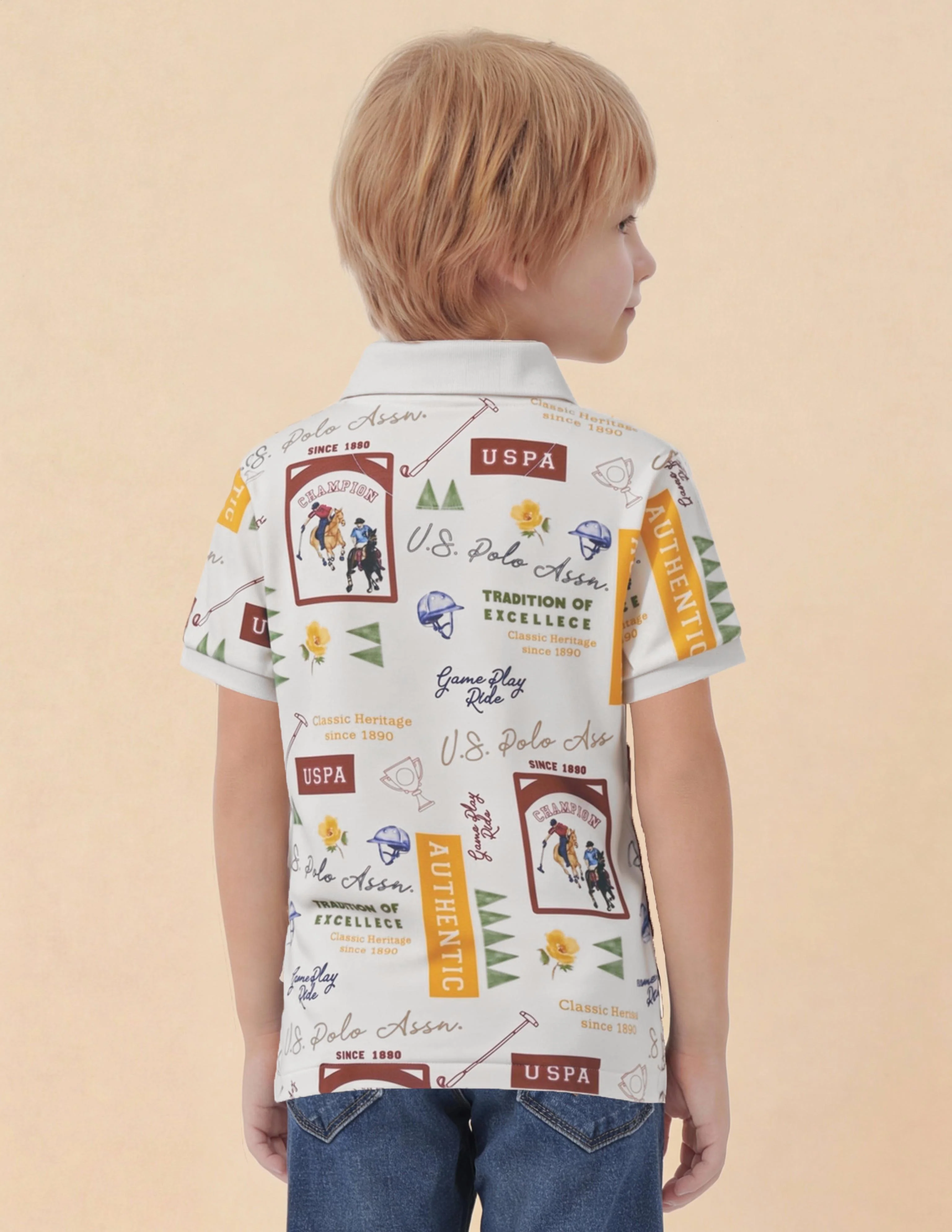 Graphic Brand Printed Regular Fit Polo Shirt - Image 5