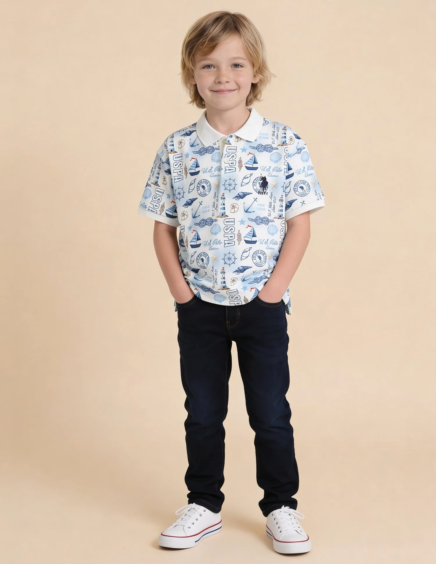 Graphic Brand Printed Regular Fit Polo Shirt - Image 3