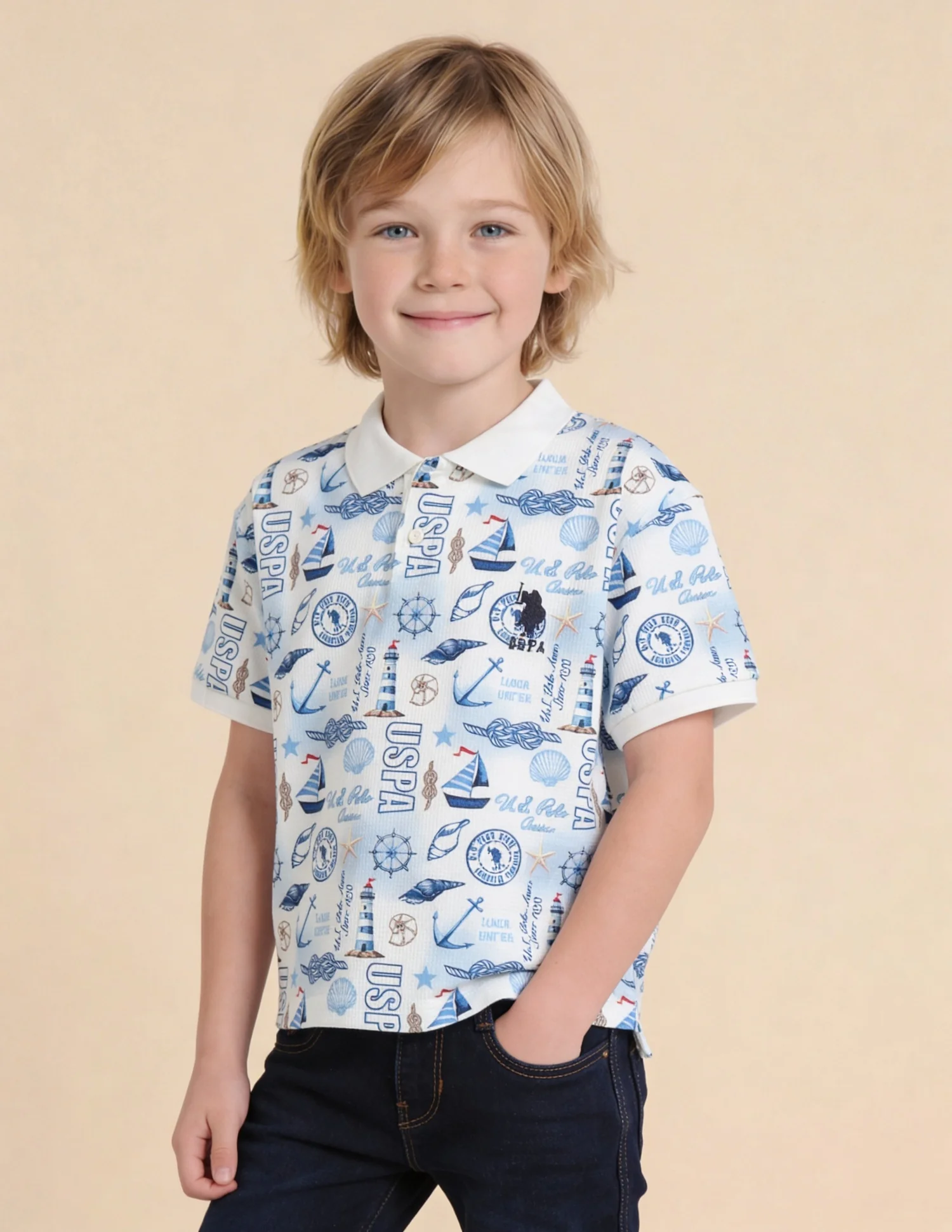 Graphic Brand Printed Regular Fit Polo Shirt - Image 4