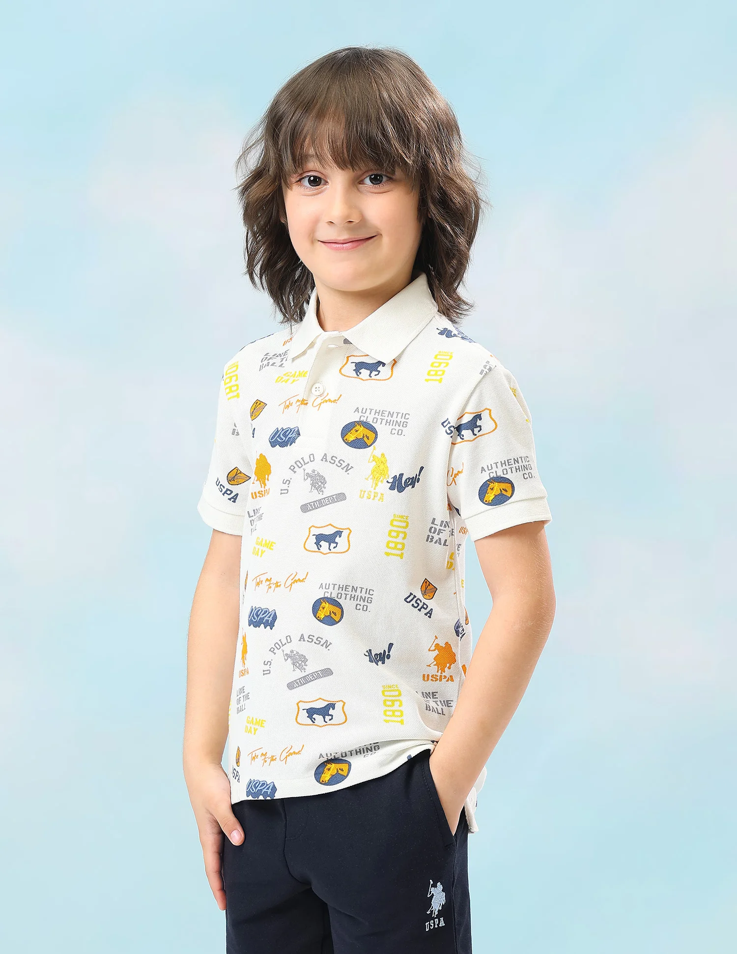 Graphic Brand Printed Regular Fit Polo Shirt - Image 4