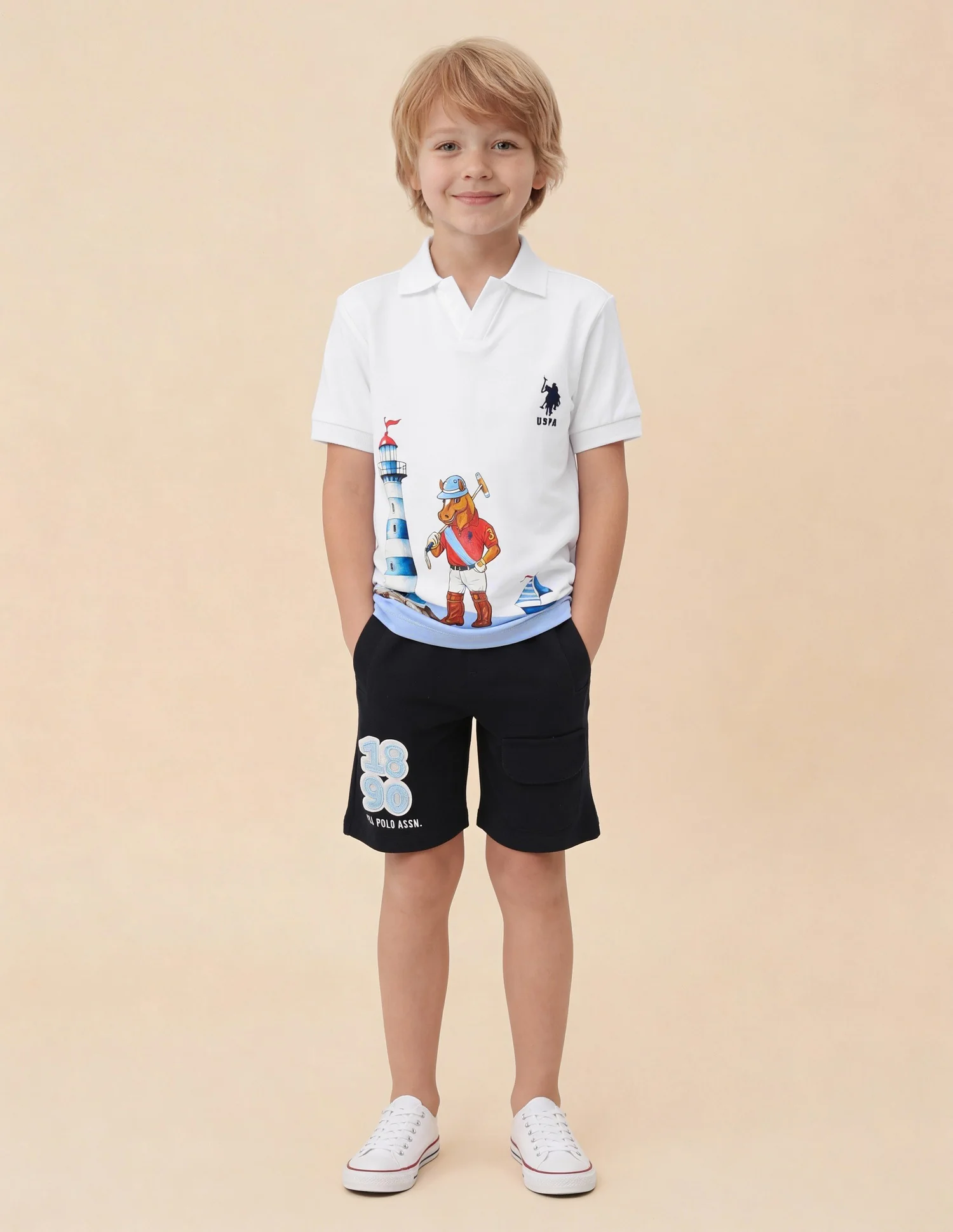 Graphic Brand Printed Regular Fit Polo Shirt - Image 3