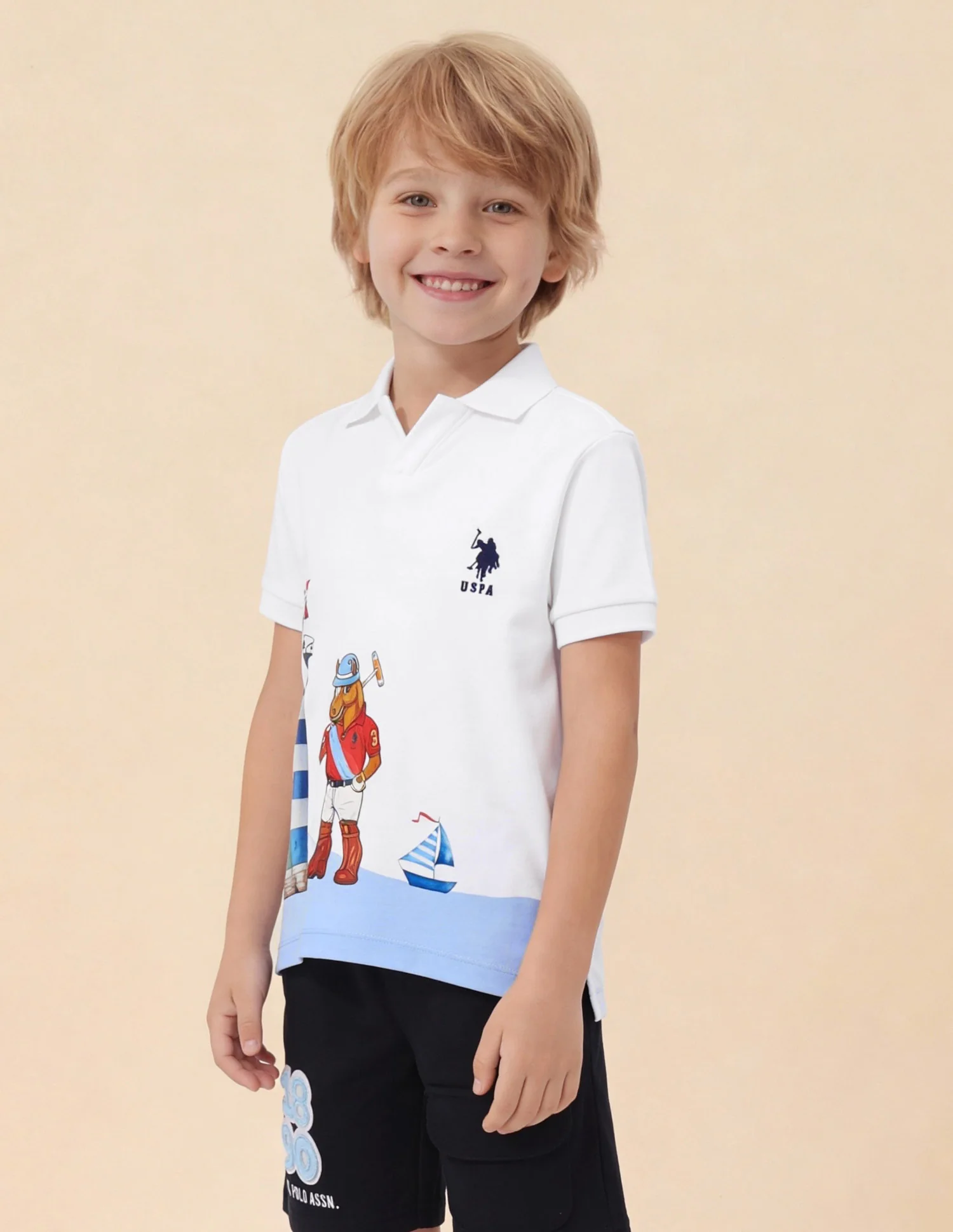 Graphic Brand Printed Regular Fit Polo Shirt - Image 4