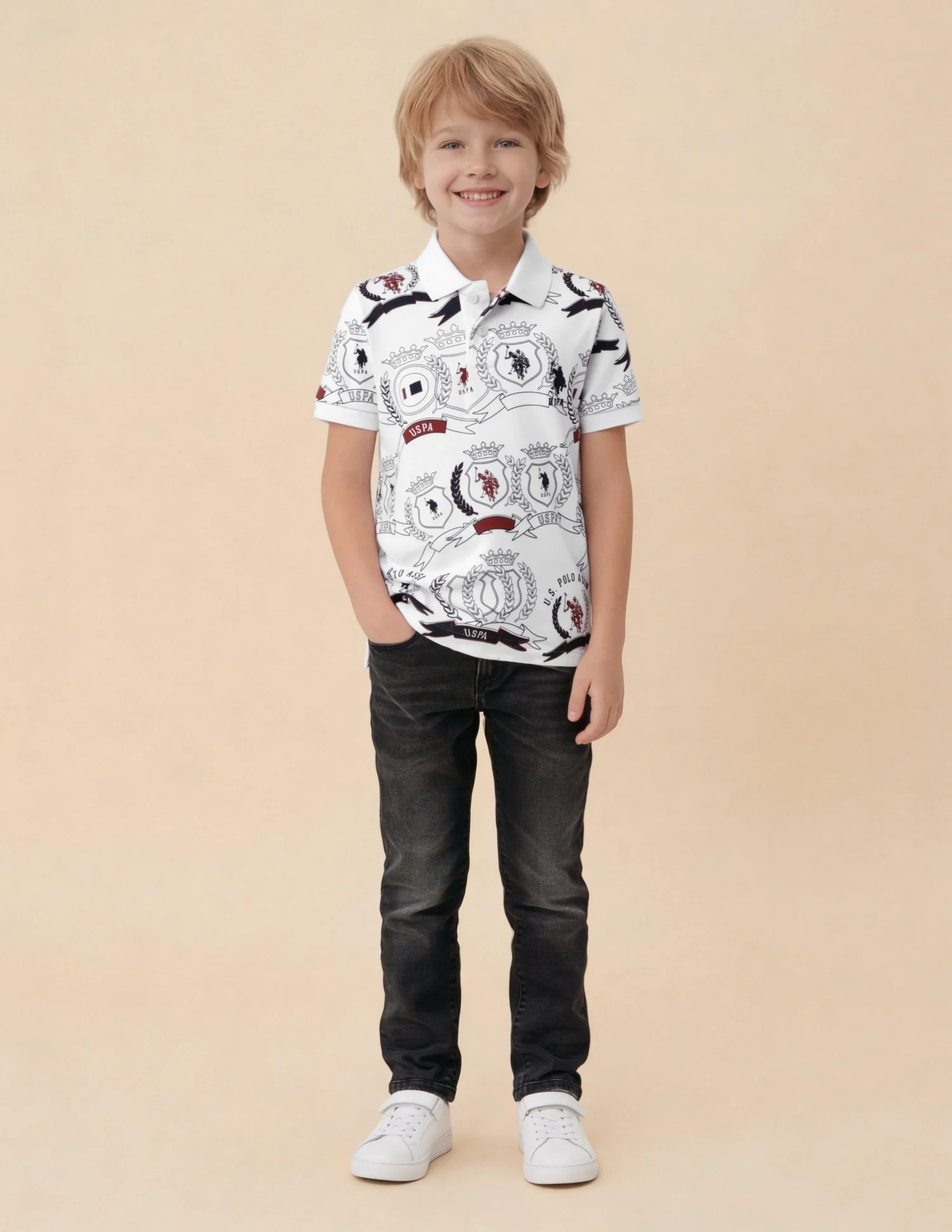 Graphic Brand Printed Regular Fit Polo Shirt - Image 3