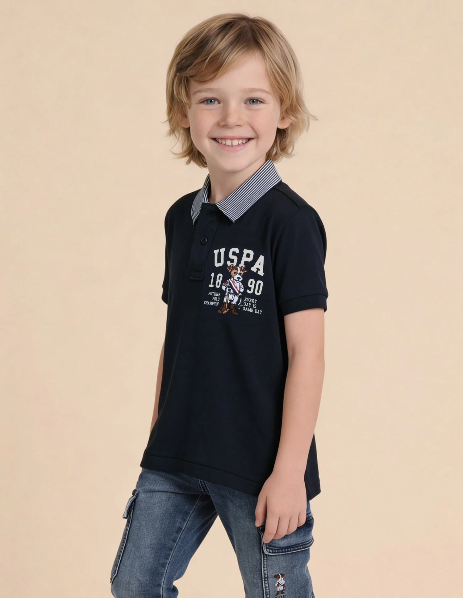 Graphic Brand Printed Regular Fit Polo Shirt - Image 4
