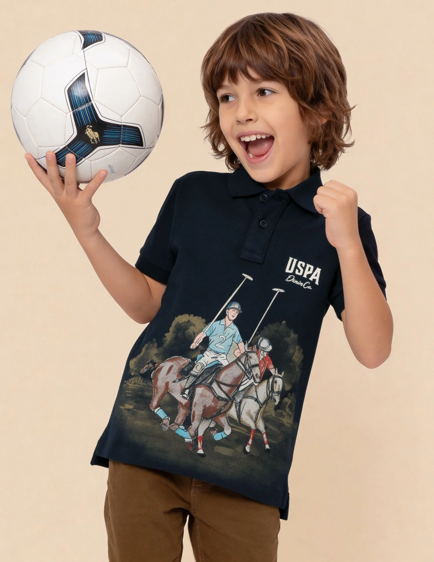 Graphic Brand Printed Regular Fit Polo Shirt