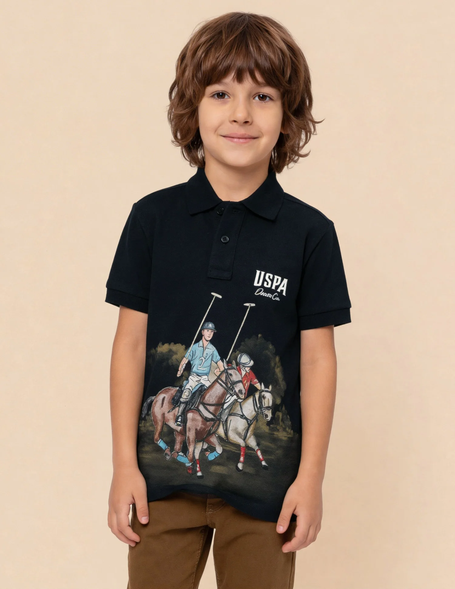 Graphic Brand Printed Regular Fit Polo Shirt - Image 4