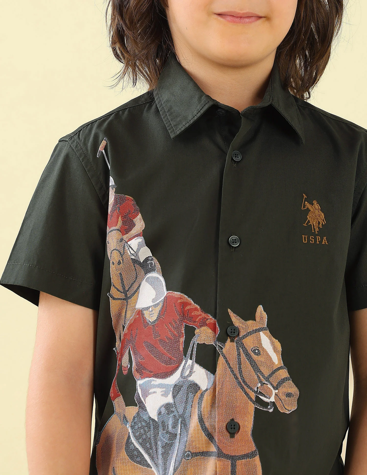 Graphic Brand Printed Regular Fit Shirt - Image 7