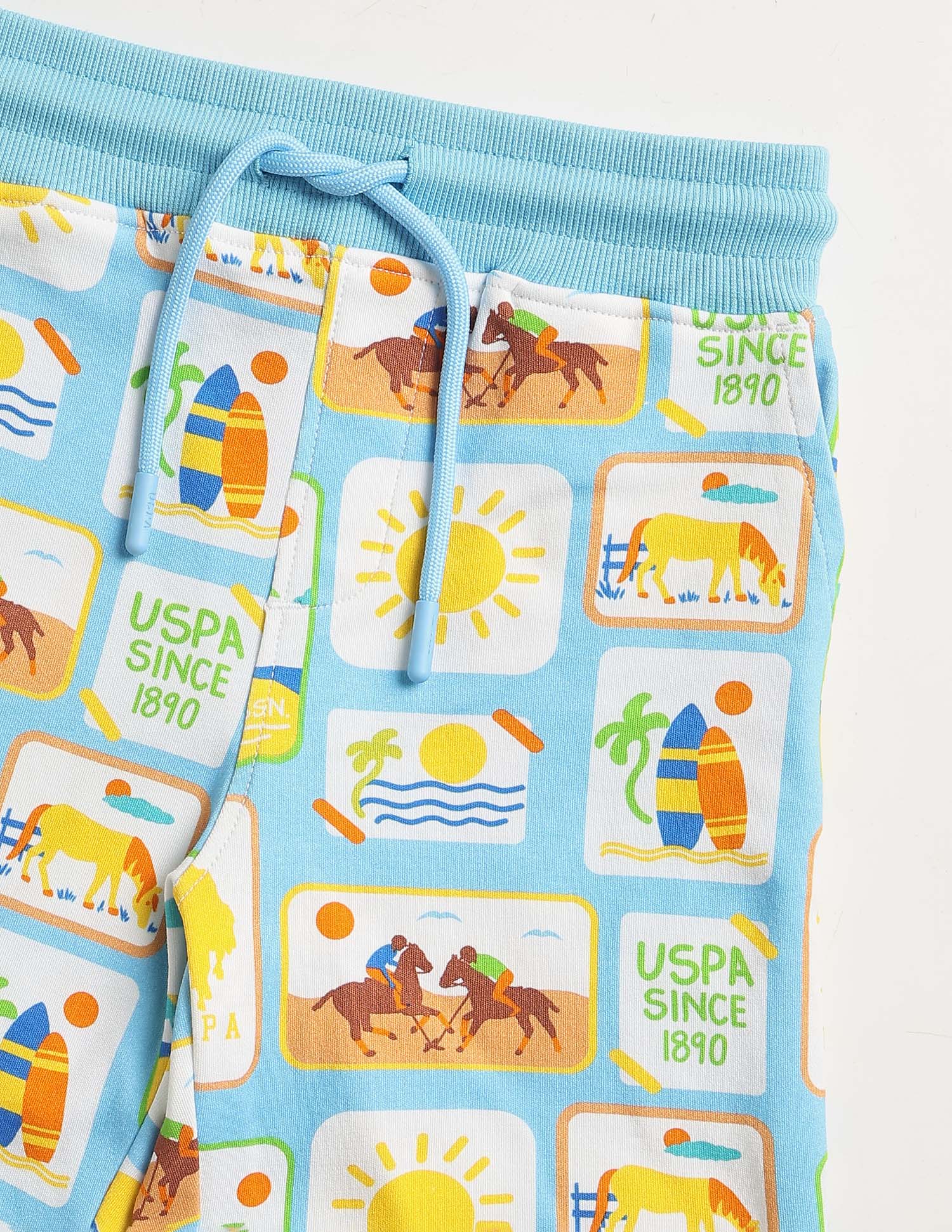 Graphic Brand Printed Regular Fit Shorts - Image 2