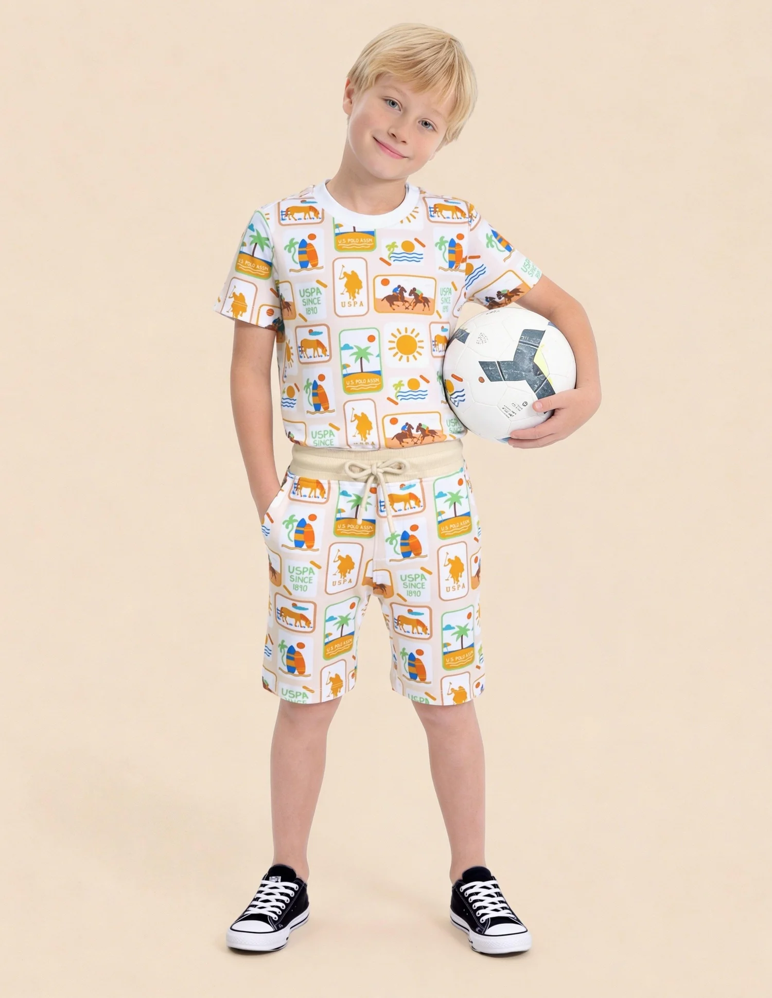 Graphic Brand Printed Regular Fit Shorts