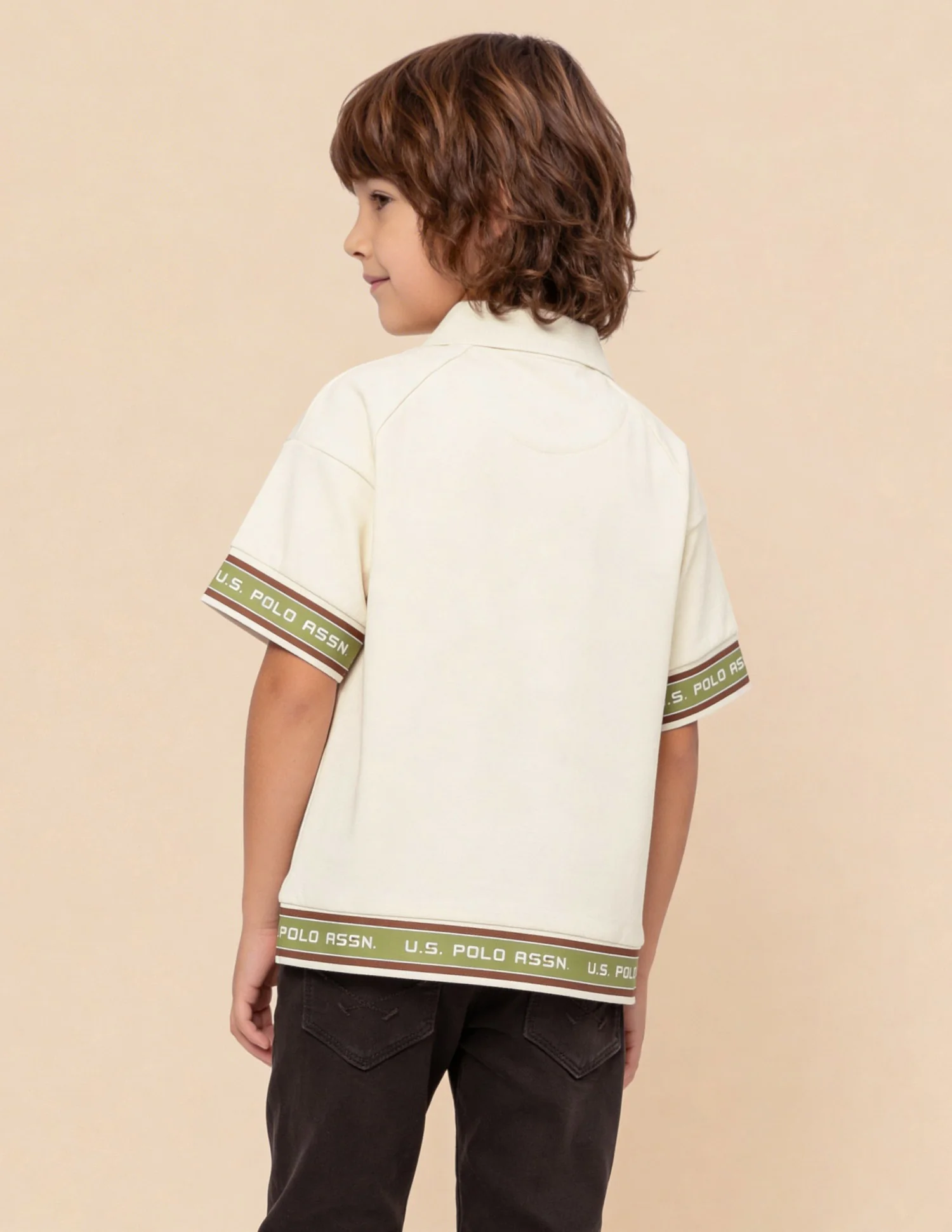 Graphic Printed Oversized Fit Polo Shirt - Image 5