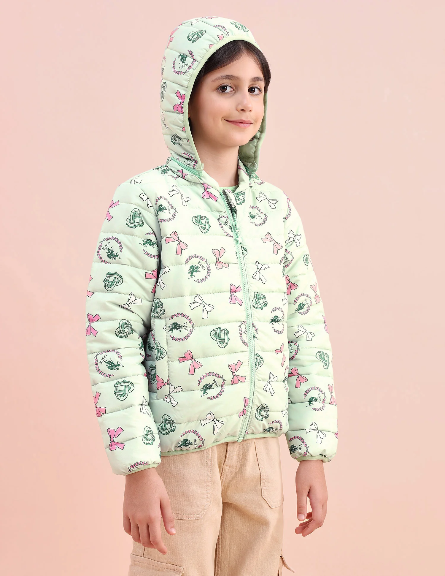 Graphic Printed Puffer Jacket - Image 4
