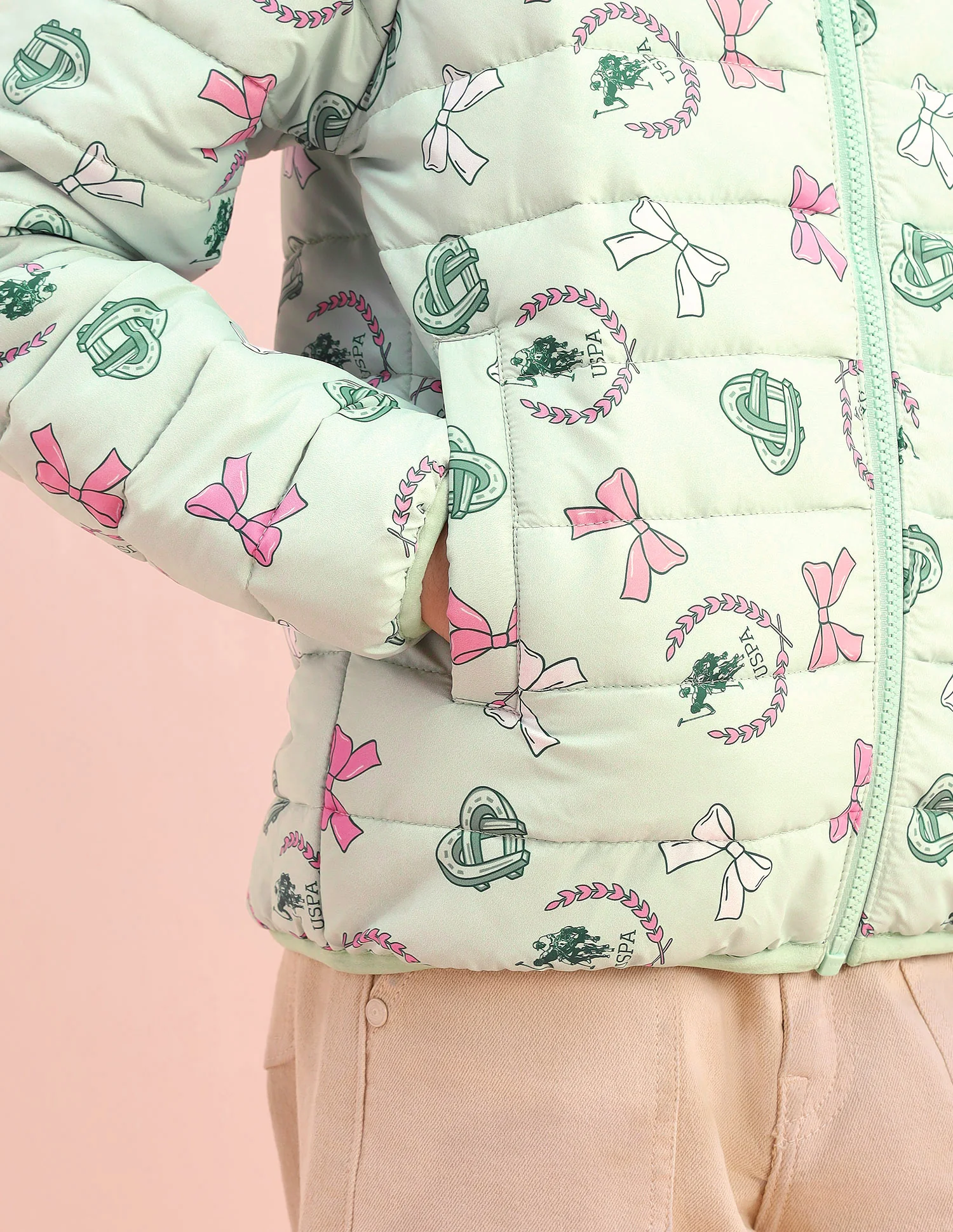 Graphic Printed Puffer Jacket - Image 8