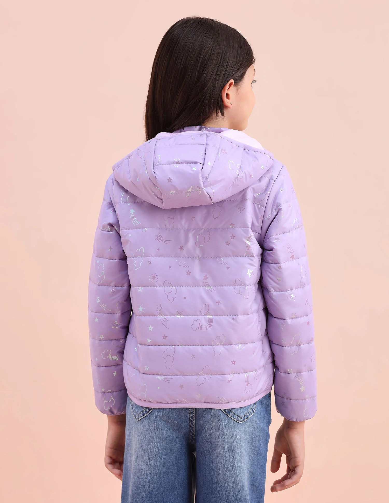 Graphic Printed Puffer Jacket - Image 5