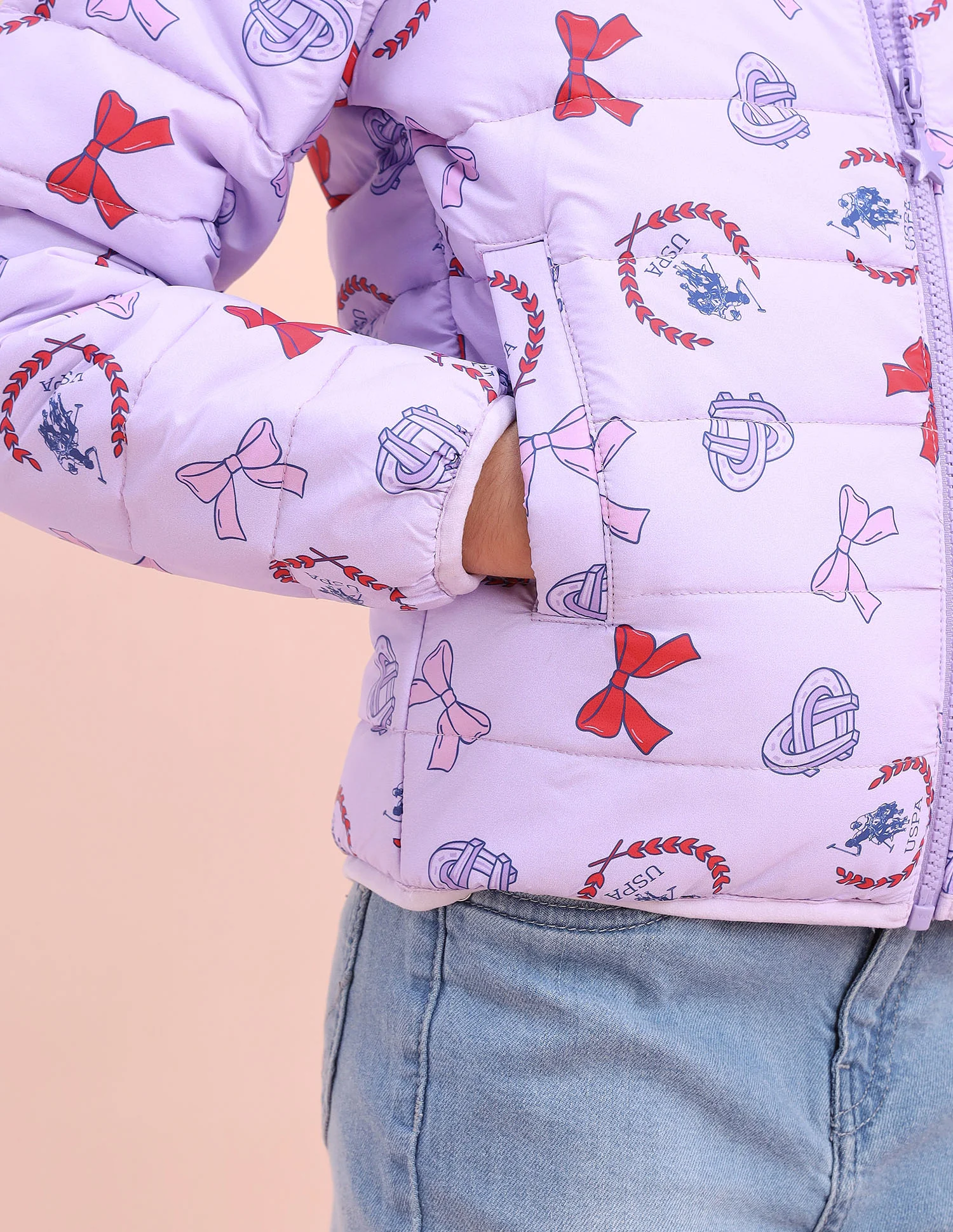 Graphic Printed Puffer Jacket - Image 8