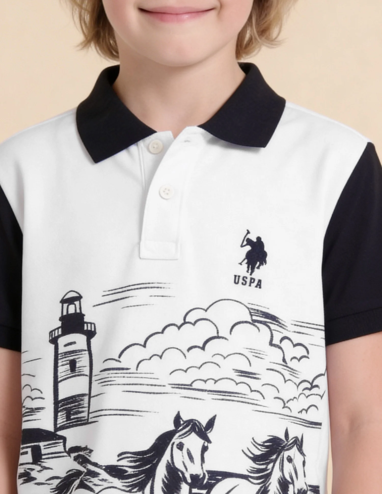 Graphic Printed Regular Fit Polo Shirt - Image 6