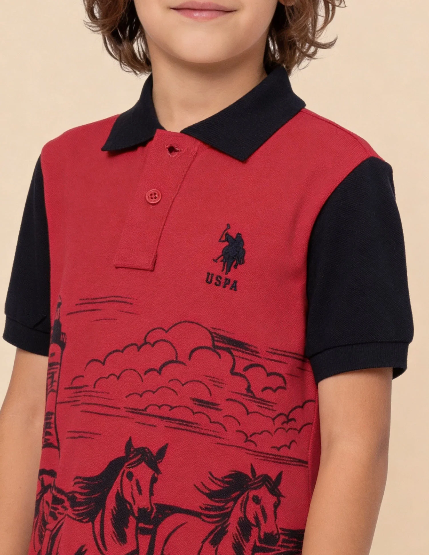 Graphic Printed Regular Fit Polo Shirt - Image 6