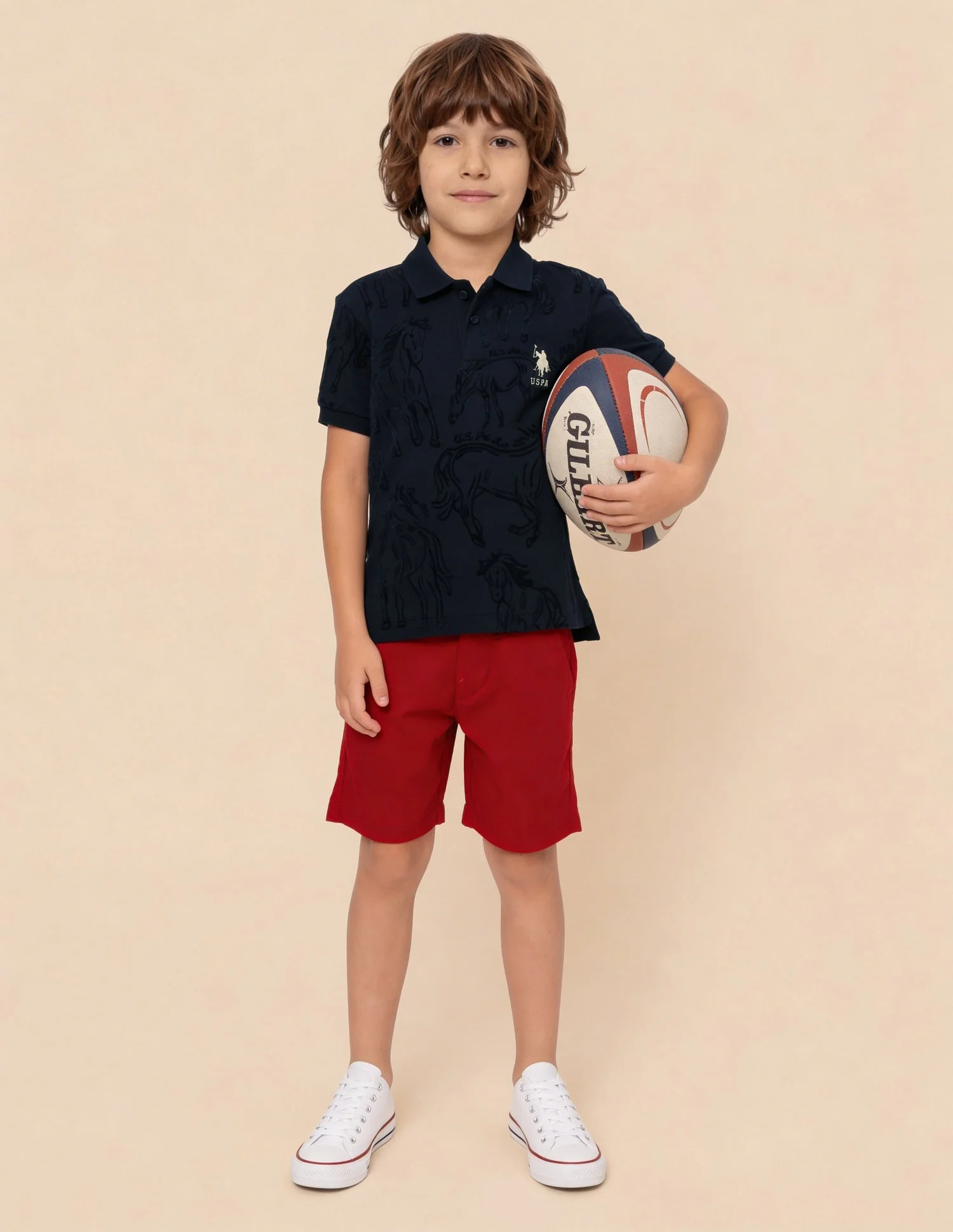 Graphic Printed Regular Fit Polo Shirt