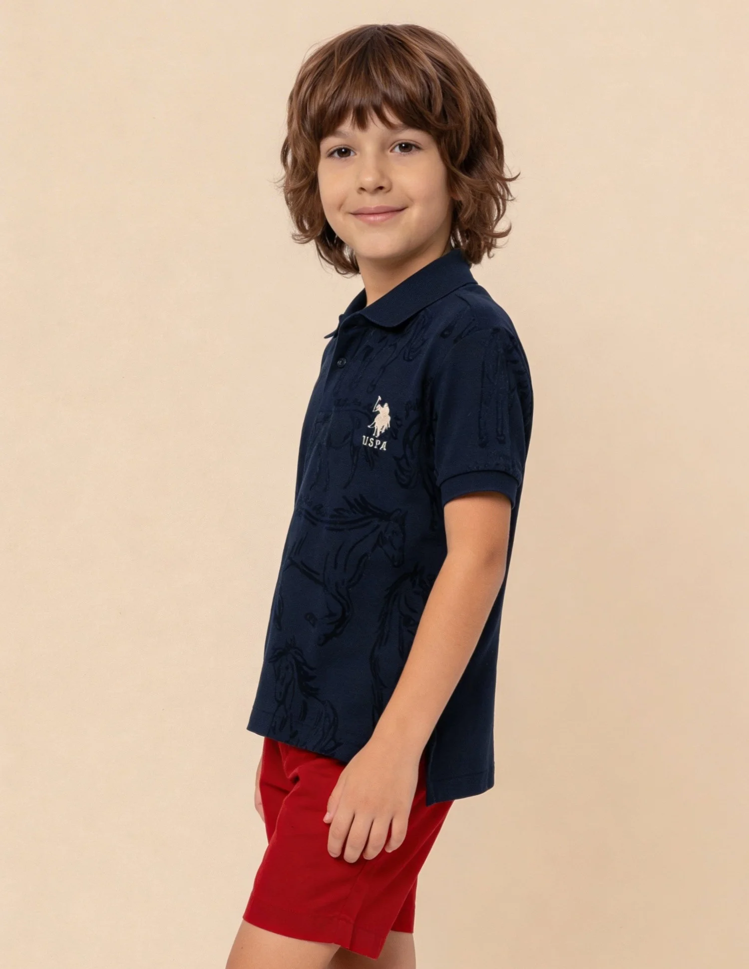 Graphic Printed Regular Fit Polo Shirt - Image 3