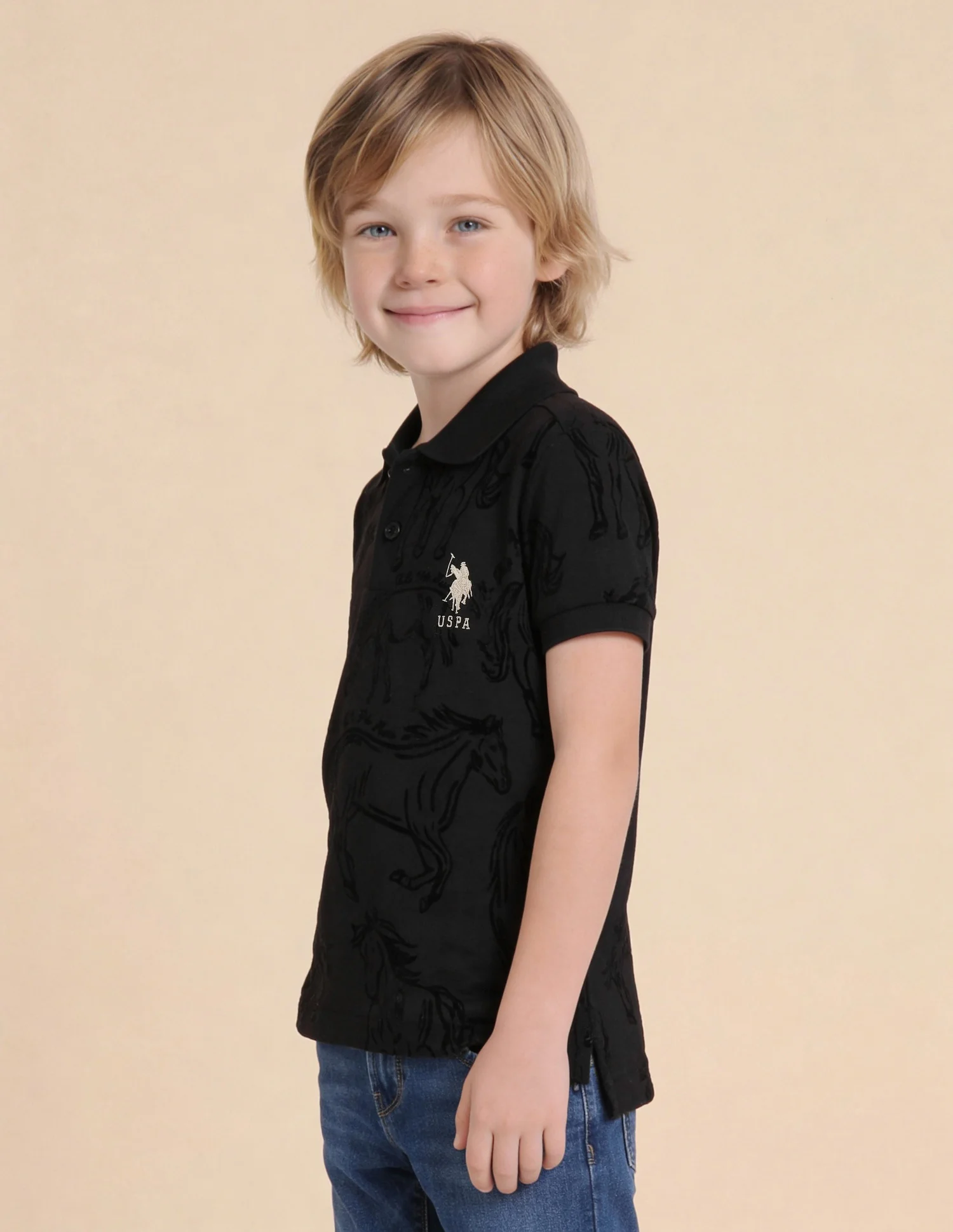 Graphic Printed Regular Fit Polo Shirt - Image 4