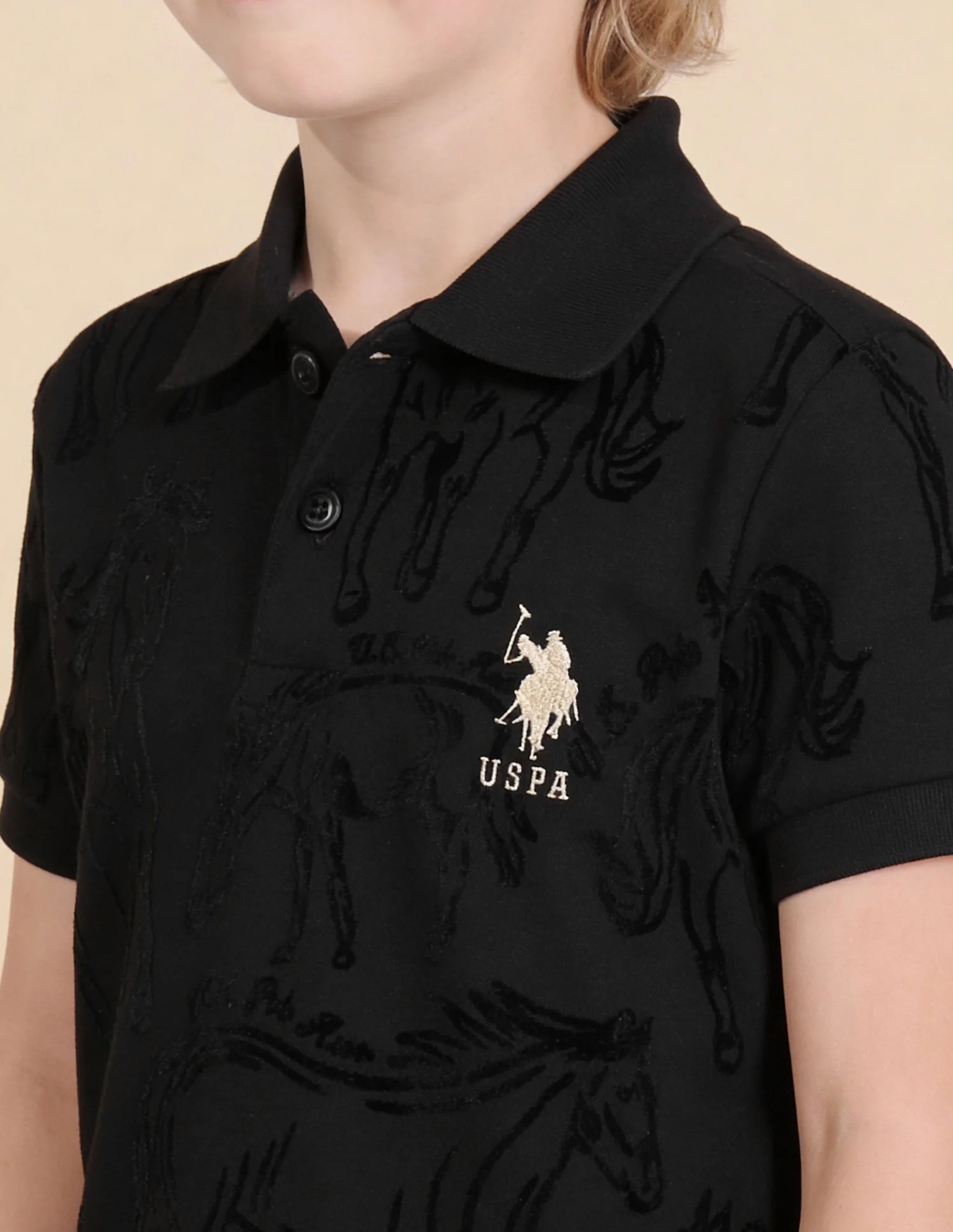 Graphic Printed Regular Fit Polo Shirt - Image 6