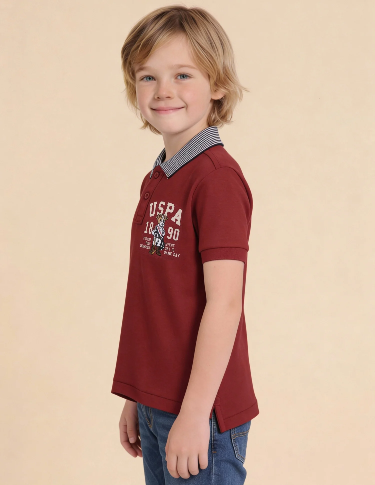 Graphic Printed Regular Fit Polo Shirt - Image 4