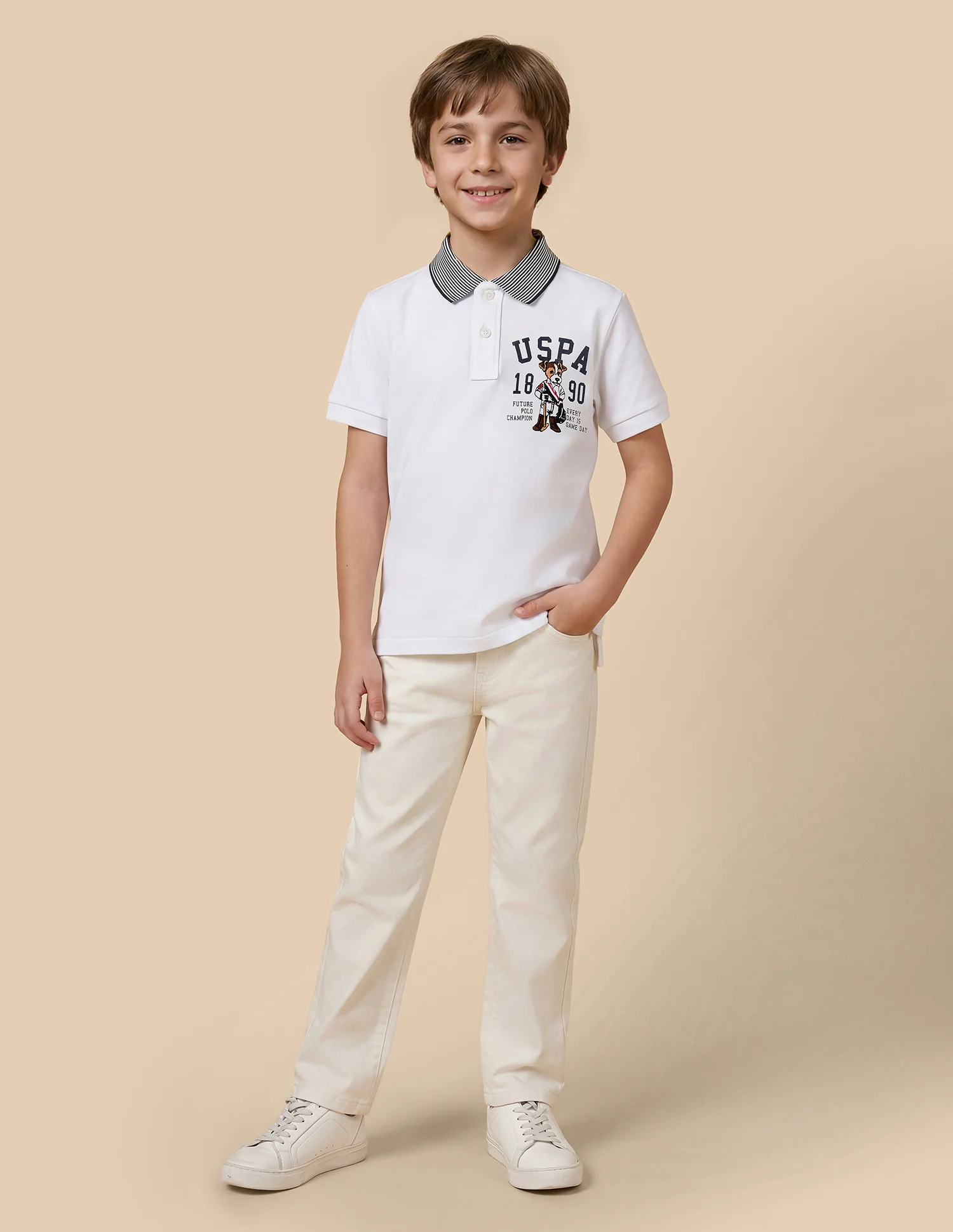 Graphic Printed Regular Fit Polo Shirt - Image 3