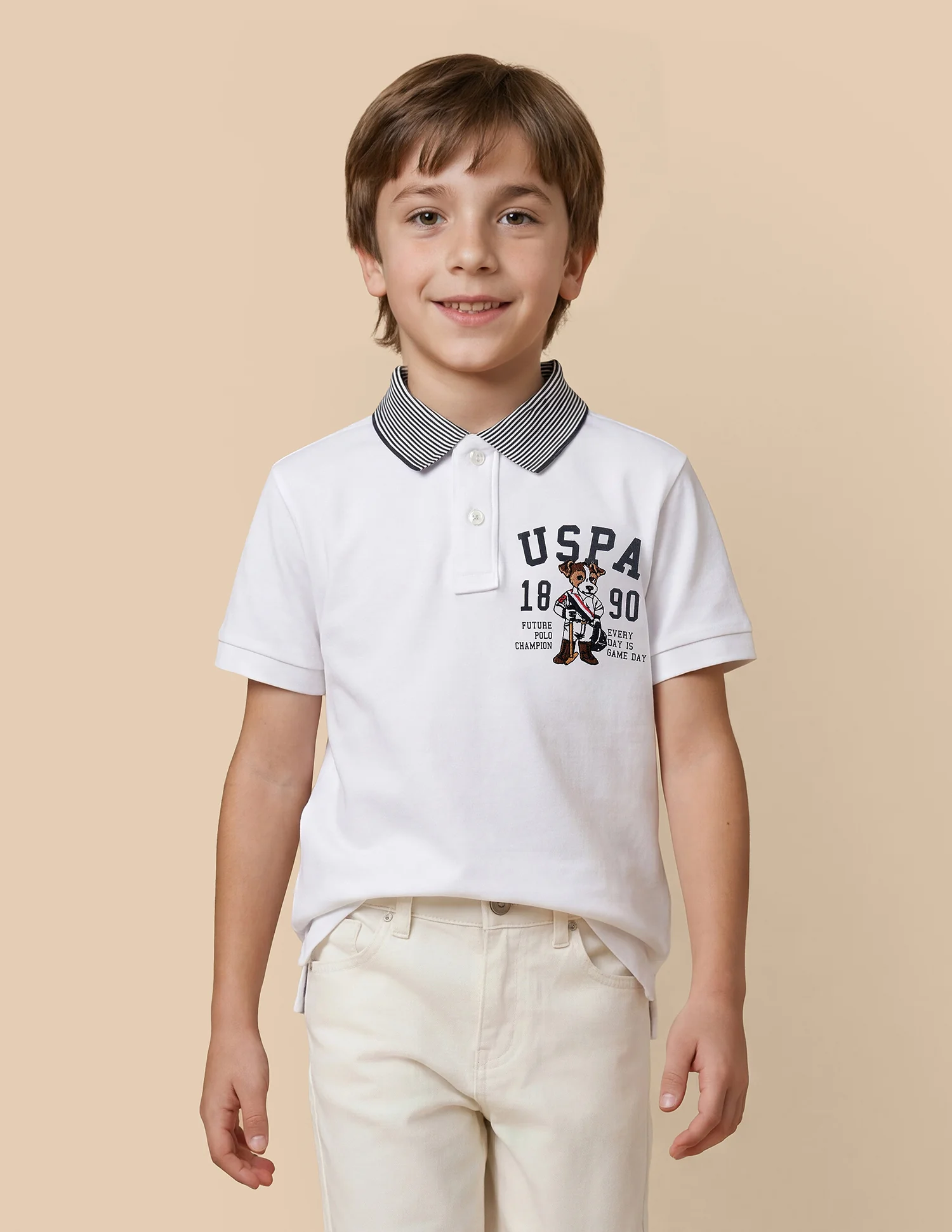 Graphic Printed Regular Fit Polo Shirt - Image 5